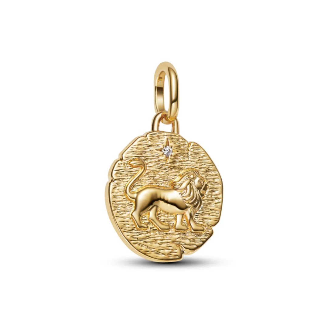 Pandora ME Lion Medallion hela, keltakullattu, 763974C01