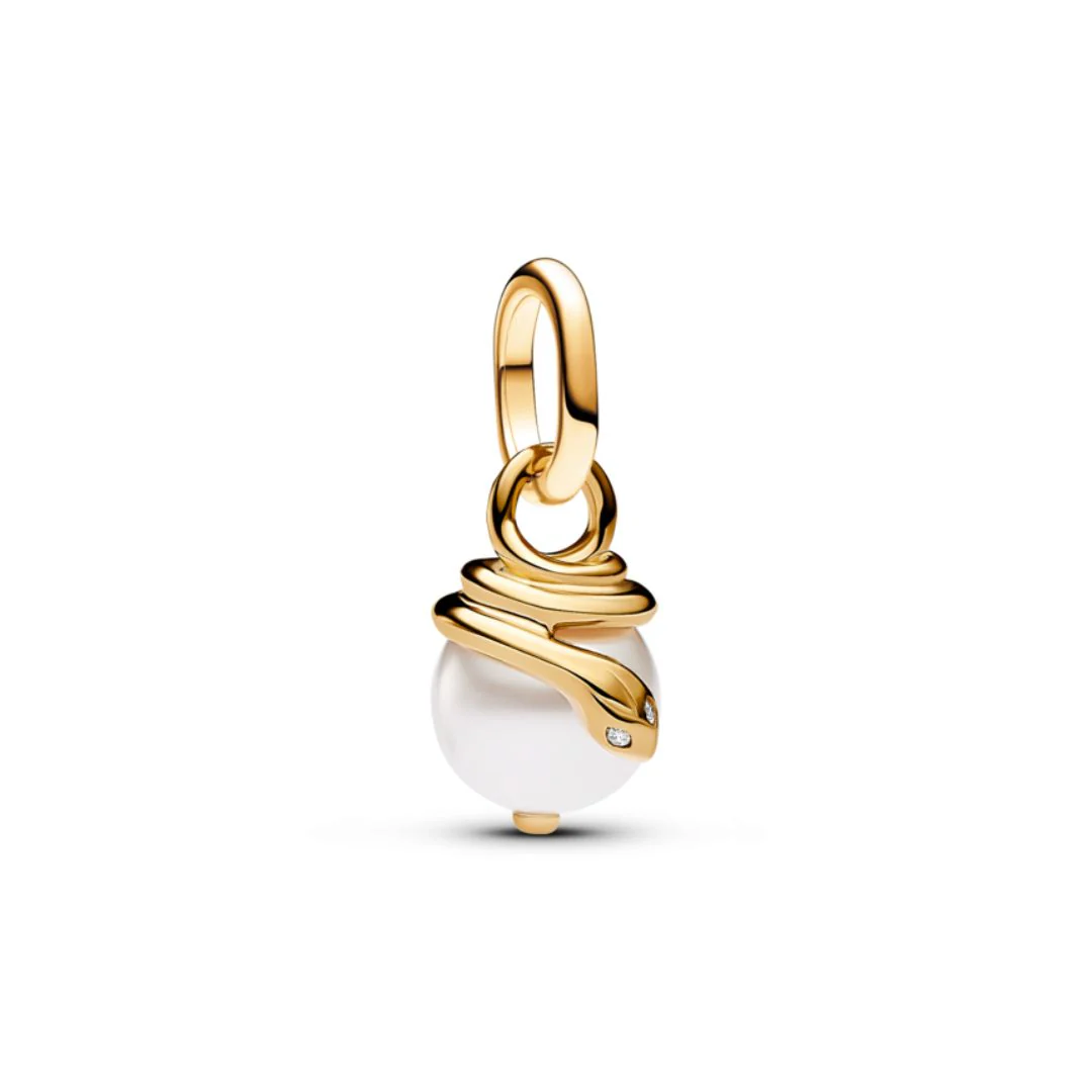 Pandora ME Snake Pearlescent Mini hela, keltakullattu, 763375C01