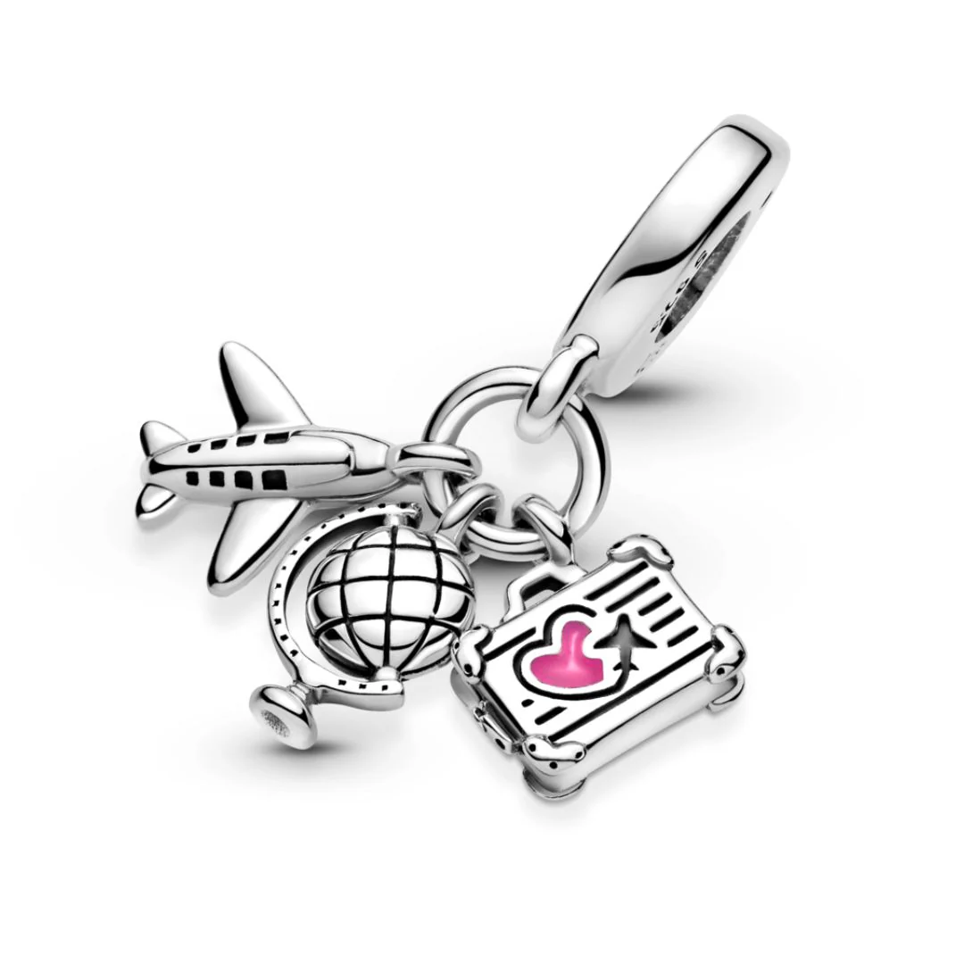 Pandora Moments Airplane, Globe & Suitcase hela, hopea, 799435C01 - Image 2