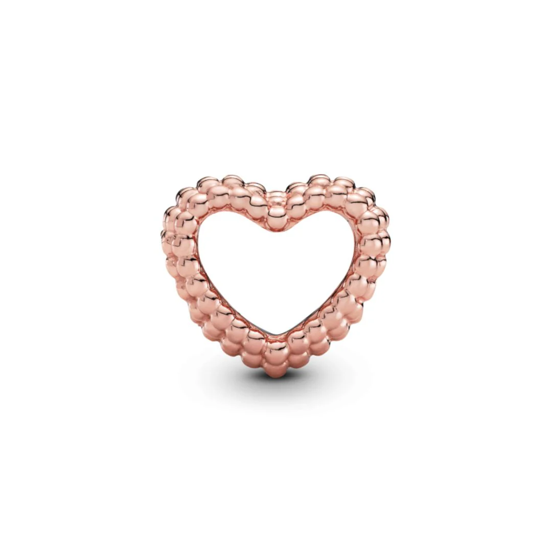 Pandora Moments Beaded Open Heart hela, ruusukullattu, 787516 - Image 2