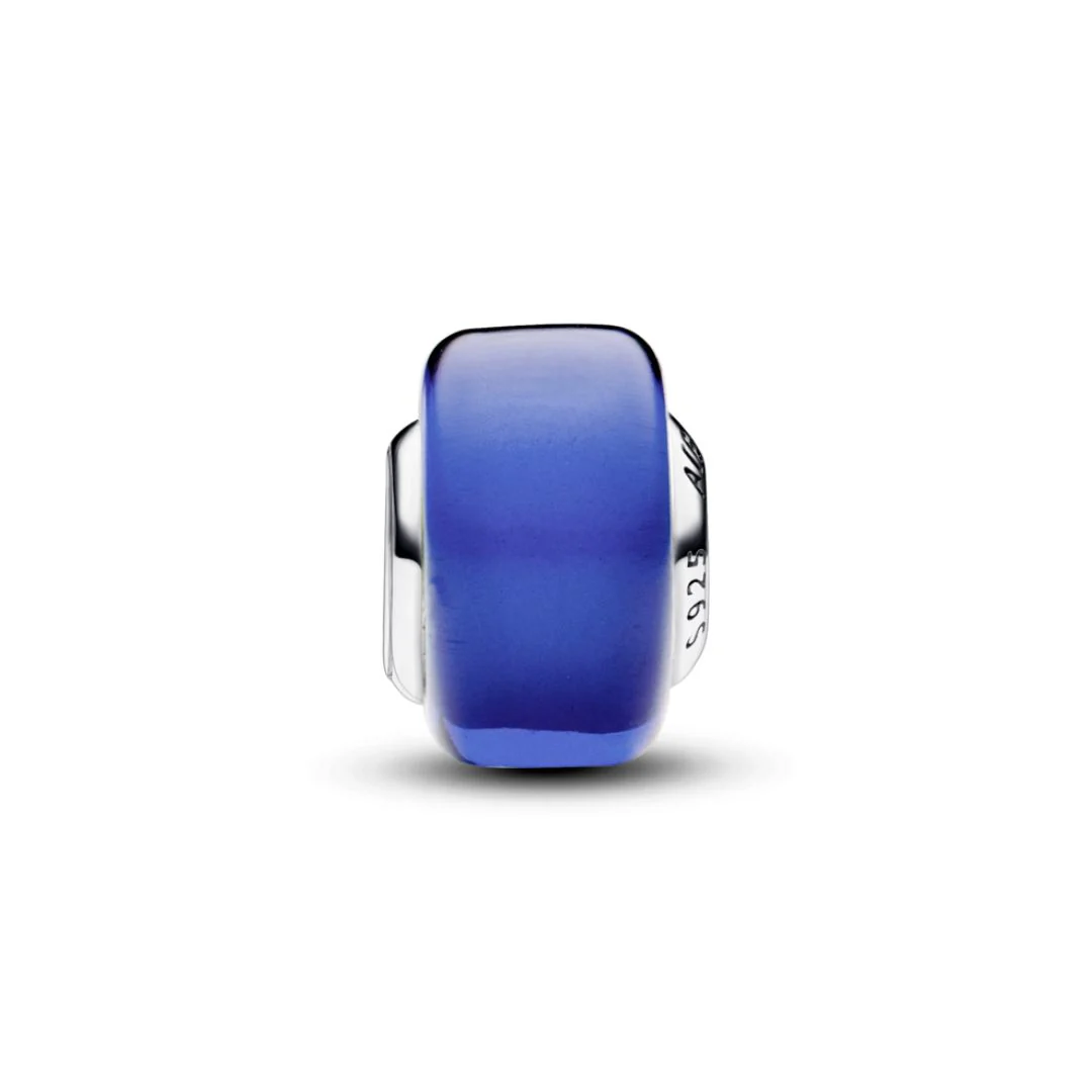 Pandora Moments Blue Mini Murano Glass hela, hopea, 793105C00 - Image 2
