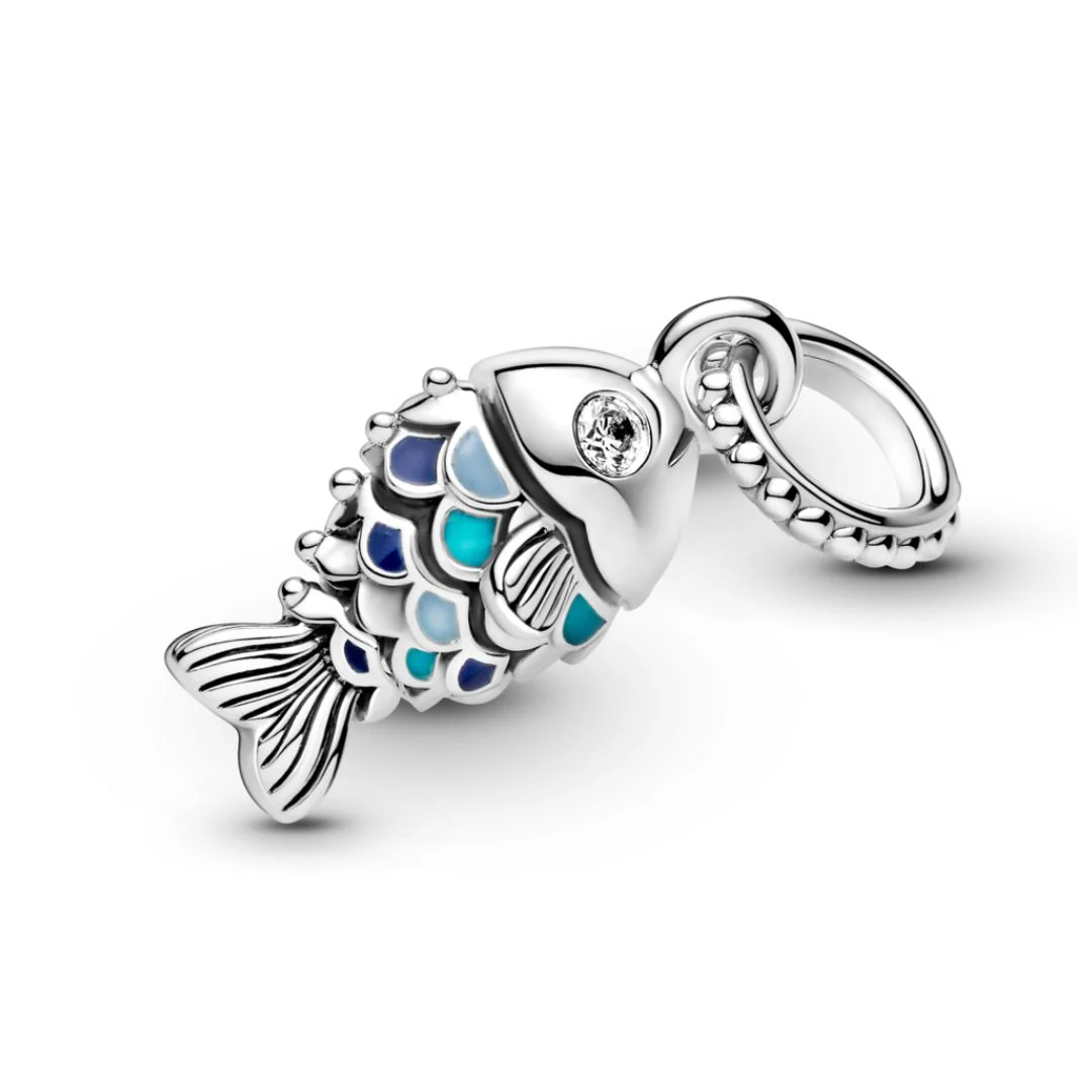 Pandora Moments Blue Scaled Fish hela, hopea, 799428C01 - Image 2