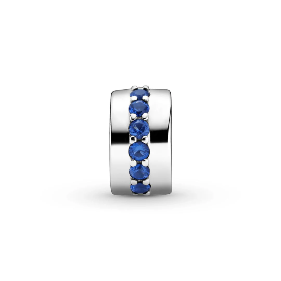 Pandora Moments Blue Sparkle lukkopala, hopea, 791972C01 - Image 2