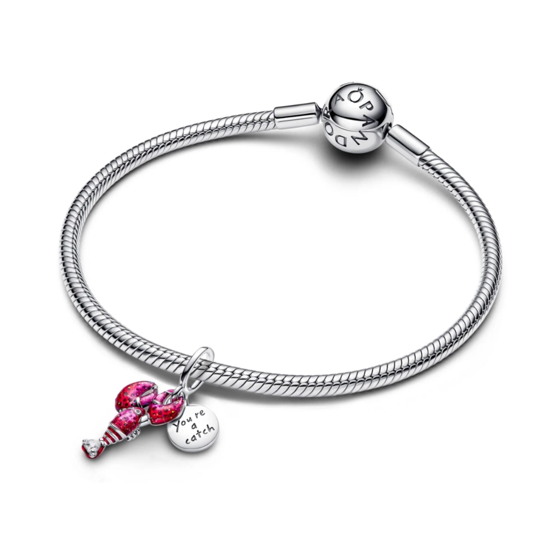 Pandora Moments Lobster Dangle hela, hopea, 793676C01 - Image 3