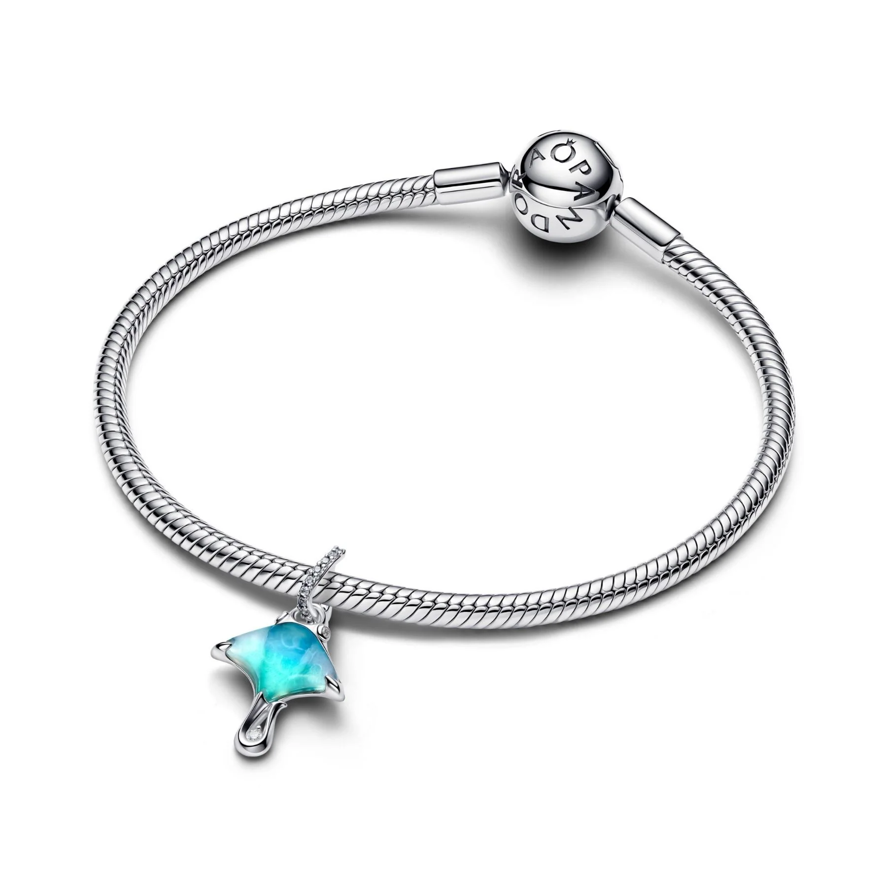 Pandora Moments Manta Ray hela, hopeaa, 794685C01 - Image 3