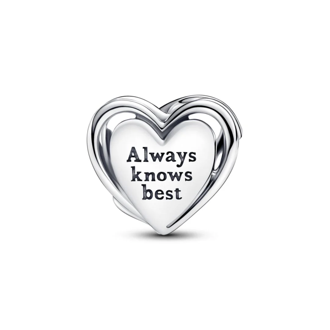 Pandora Moments Openwork Mom & Heart hela, hopea, 793233C01 - Image 2