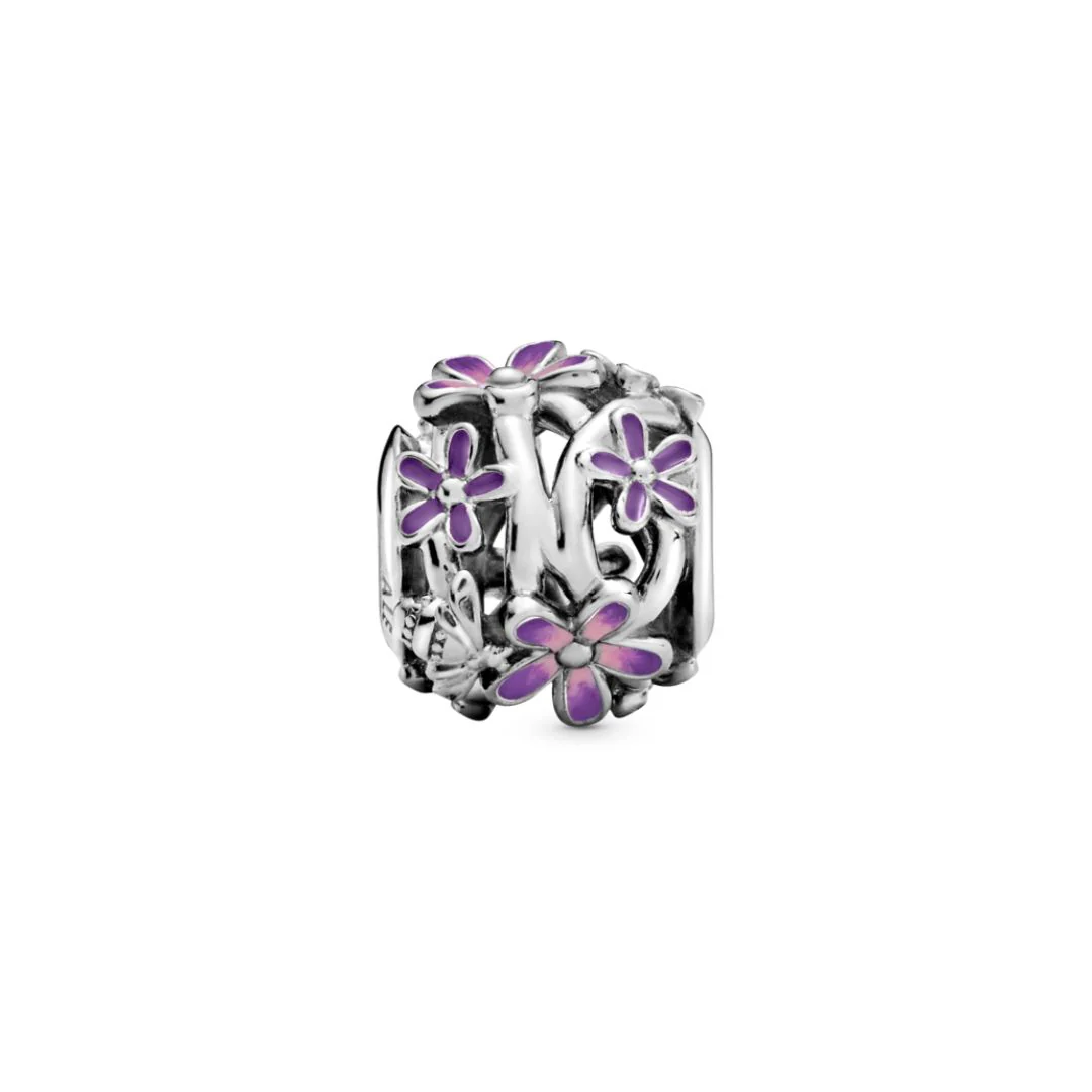 Pandora Moments Openwork Purple Daisy hela, hopea, 798772C02 - Image 2