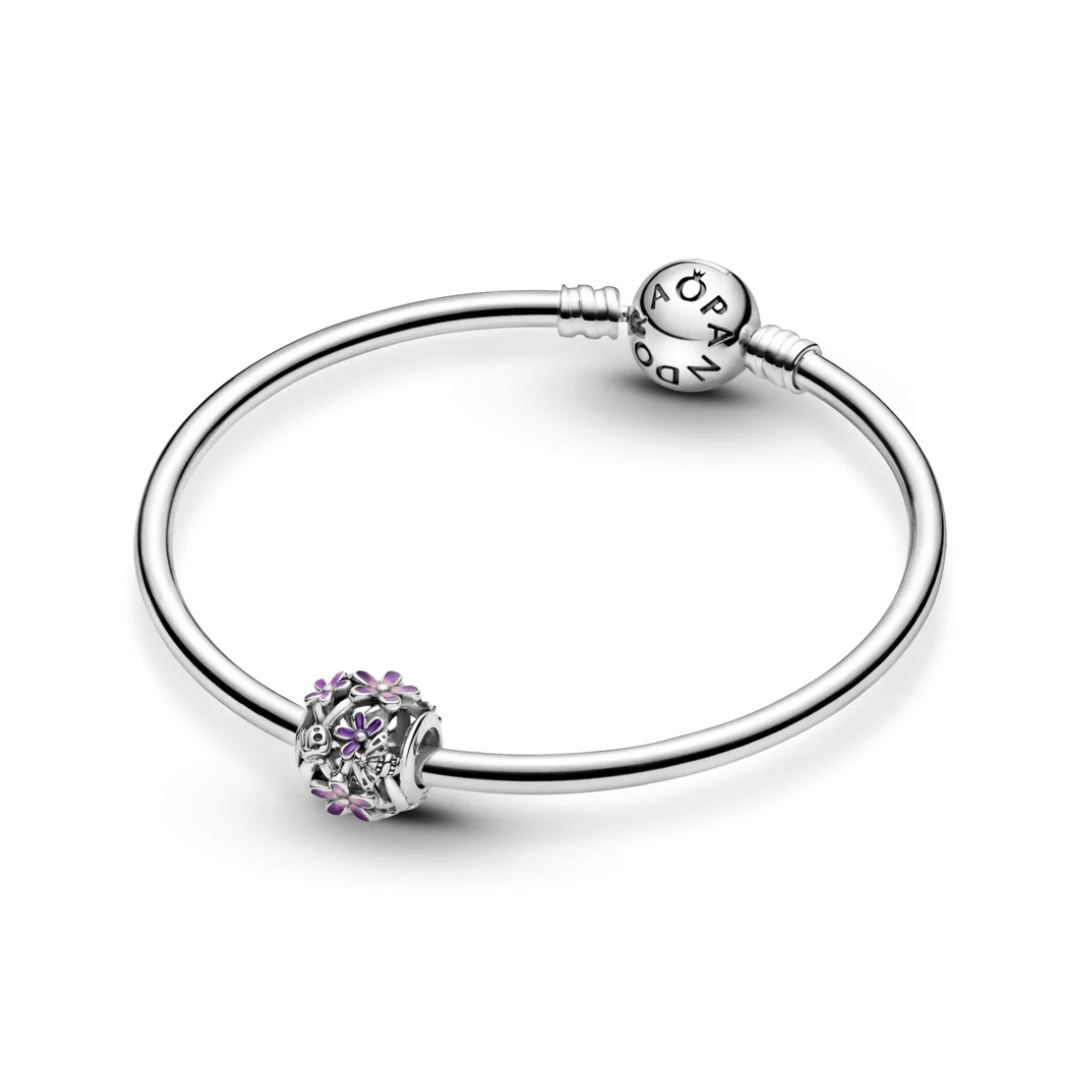 Pandora Moments Openwork Purple Daisy hela, hopea, 798772C02 - Image 3