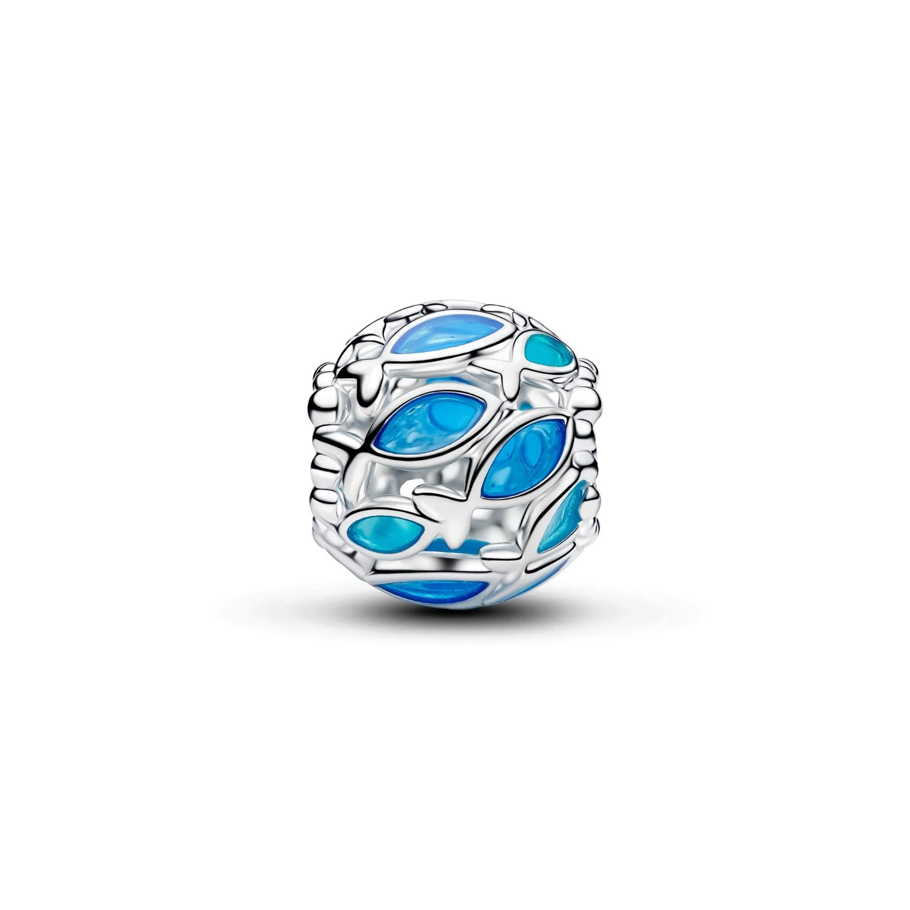 Pandora Moments Openwork Swimming Fish hela, hopeaa, 794699C01 - Image 2