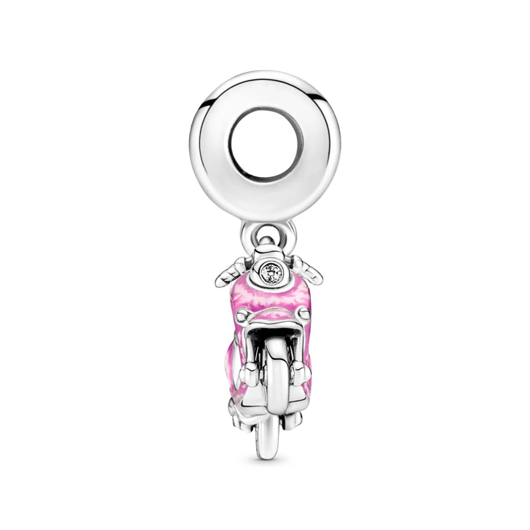 Pandora Moments Pink Scooter Dangle hela, hopea, 791057C01 - Image 3