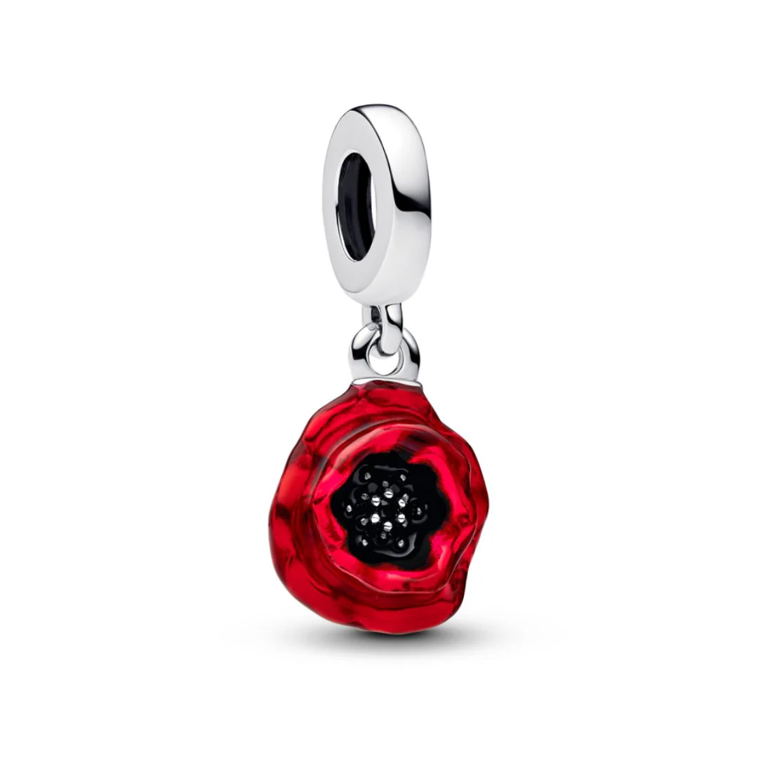 Pandora Moments Red Flower hela, hopea, 793917C01