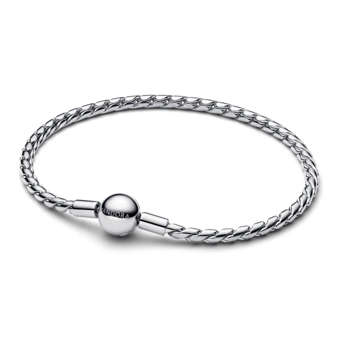 Pandora Moments Round Clasp Wing Chain rannekoru, hopea, 594028C00