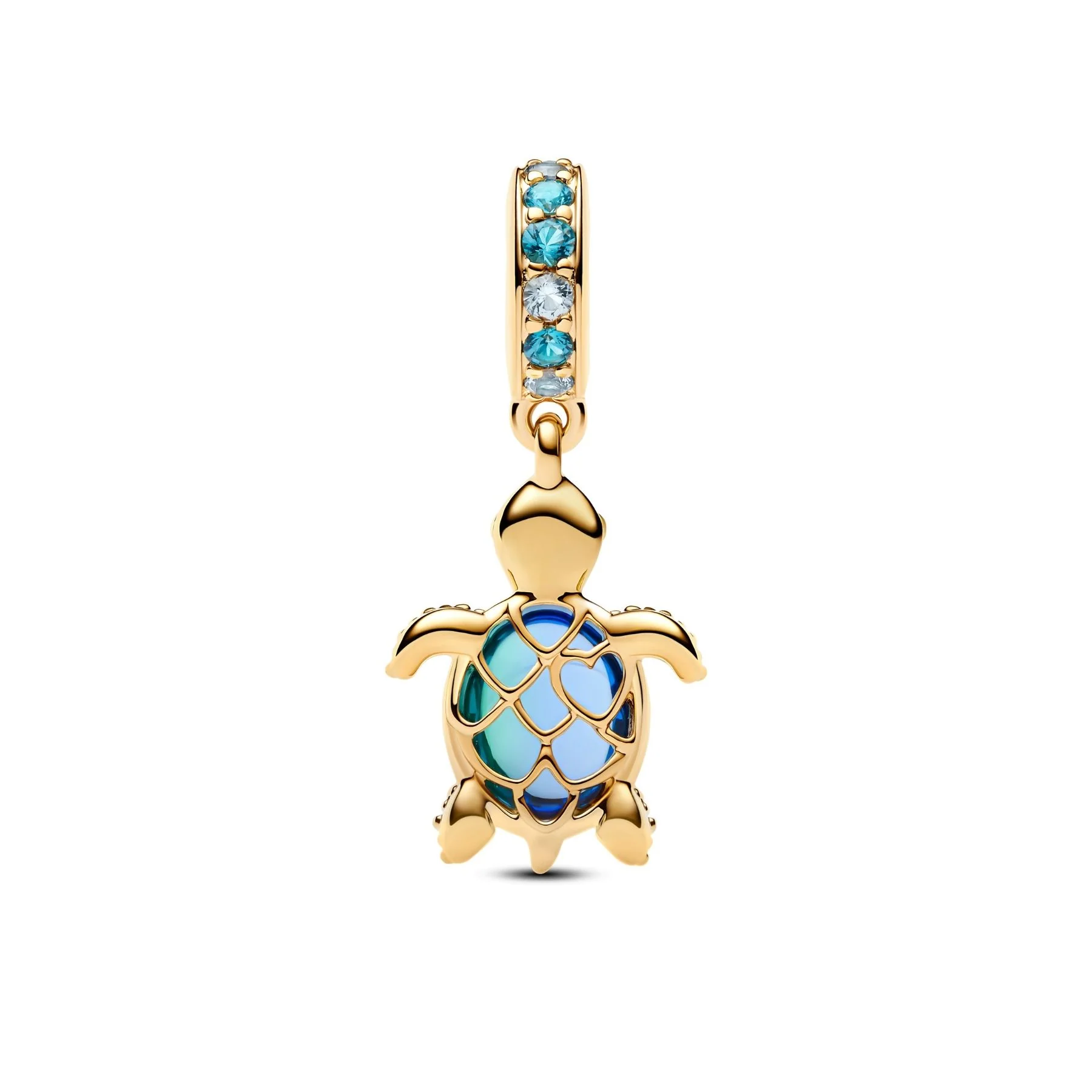 Pandora Moments Sea Turtle Murano Glass hela, keltakullattu, 768939C01 - Image 2