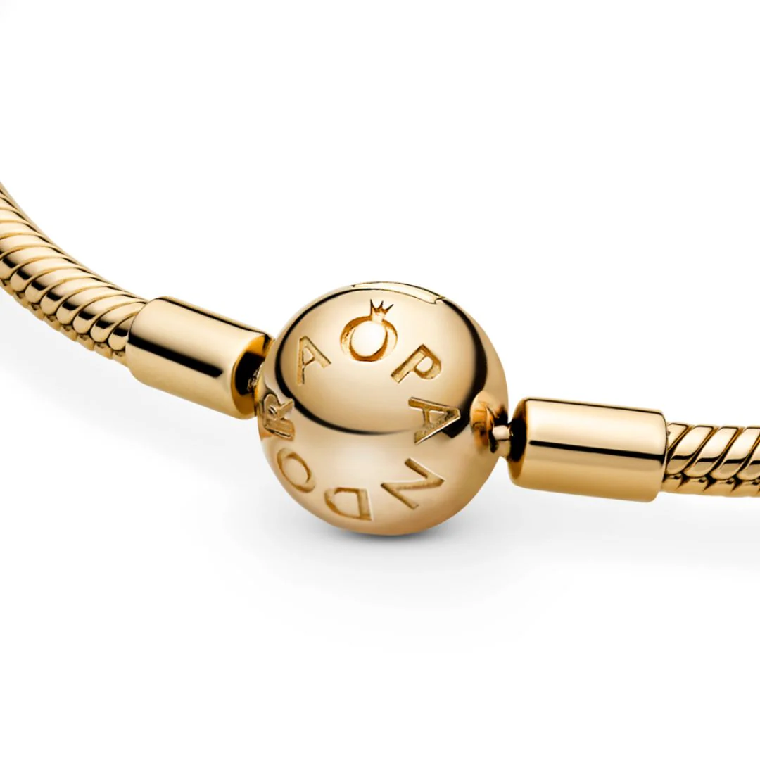Pandora Moments Snake Chain rannekoru, keltakullattu, 568748C00 - Image 4