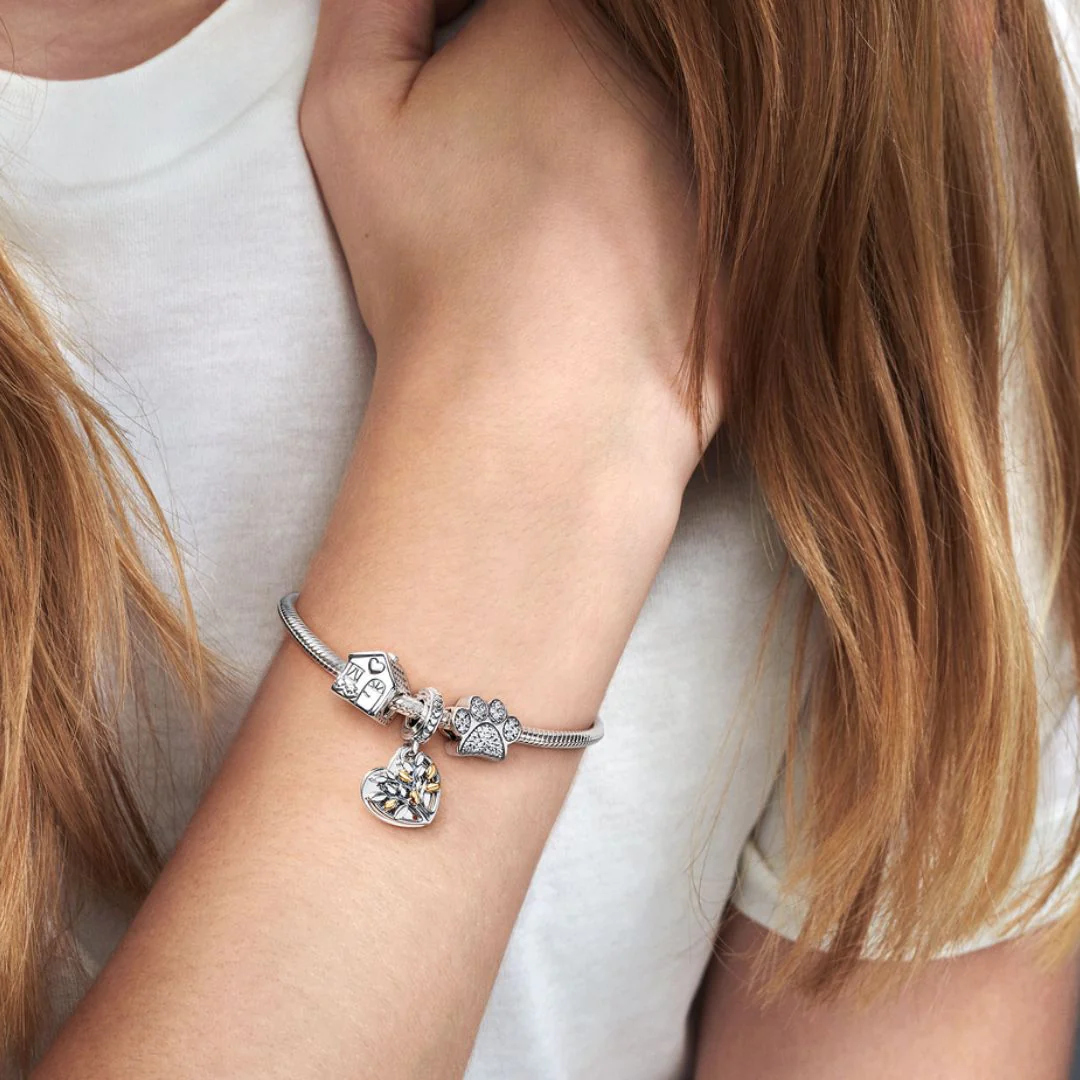 Pandora Moments Sparkling Paw Print hela, hopea, 791714CZ - Image 5