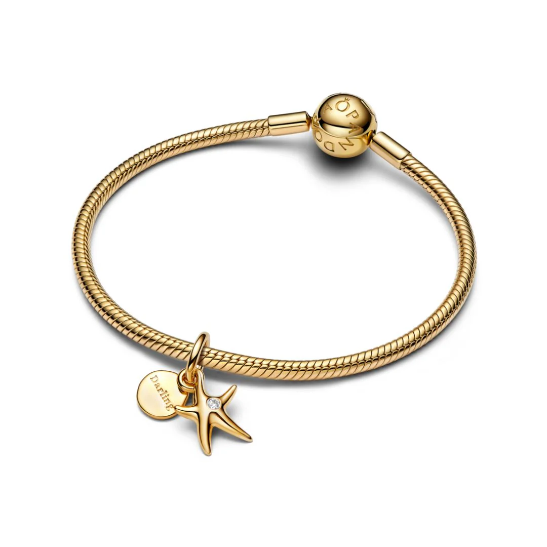 Pandora Moments Starfish Double hela, keltakullattu, 763892C01 - Image 2