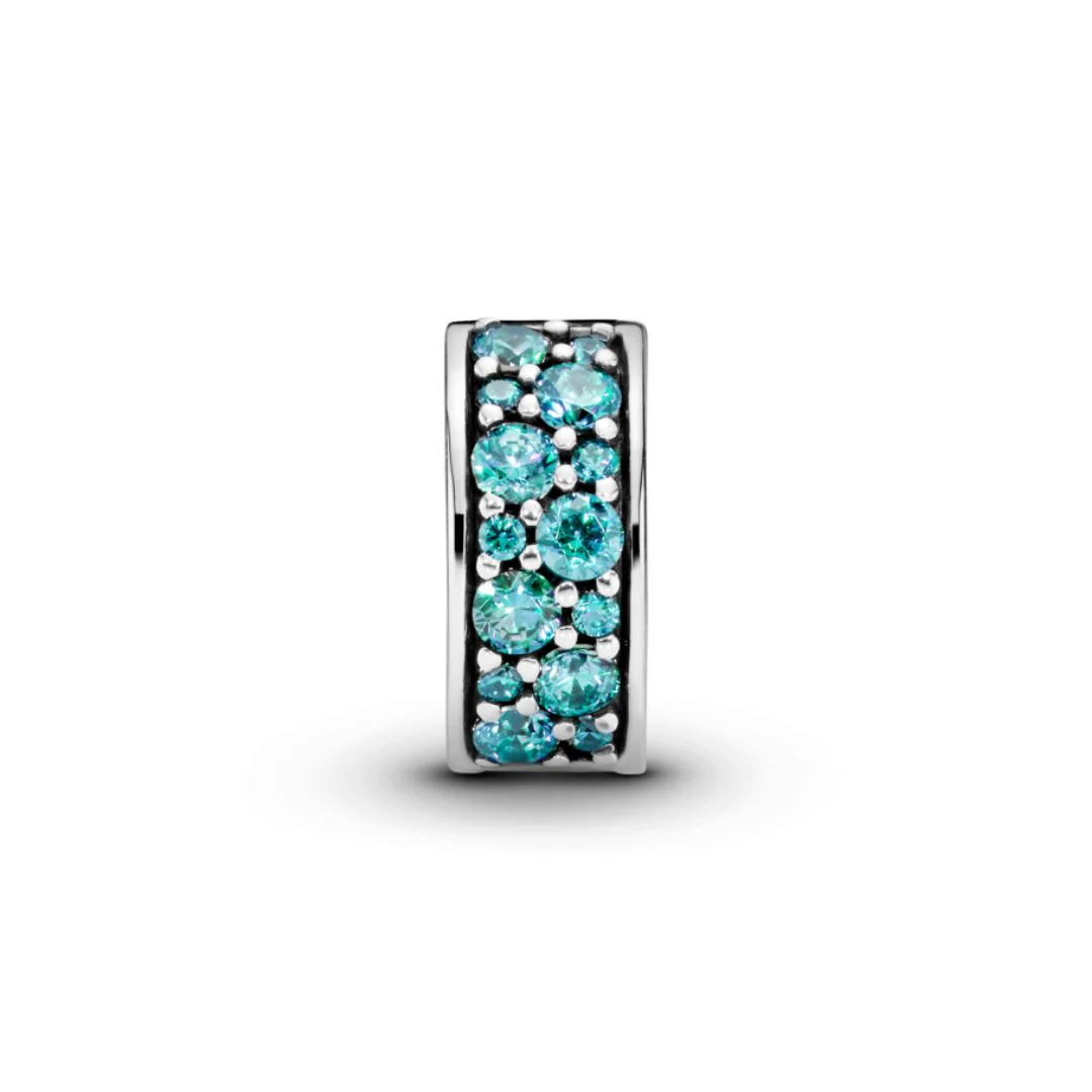 Pandora Moments Teal Pavé lukkopala, hopea, 791817MCZ - Image 2