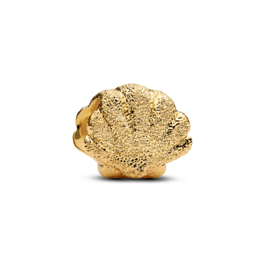 Pandora Moments Textured Shell mini hela, keltakullattu, 764057C00