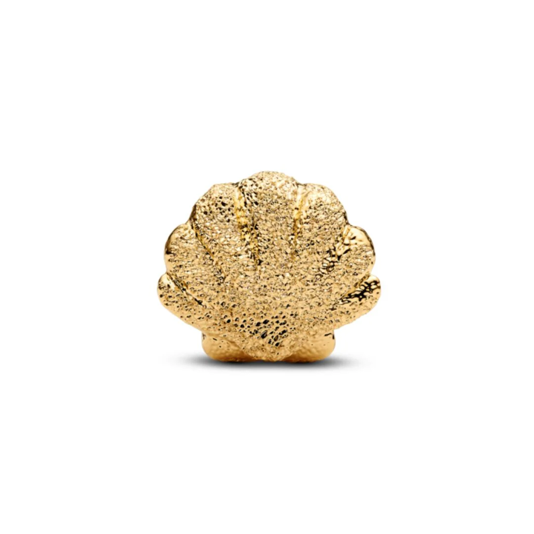 Pandora Moments Textured Shell mini hela, keltakullattu, 764057C00 - Image 2