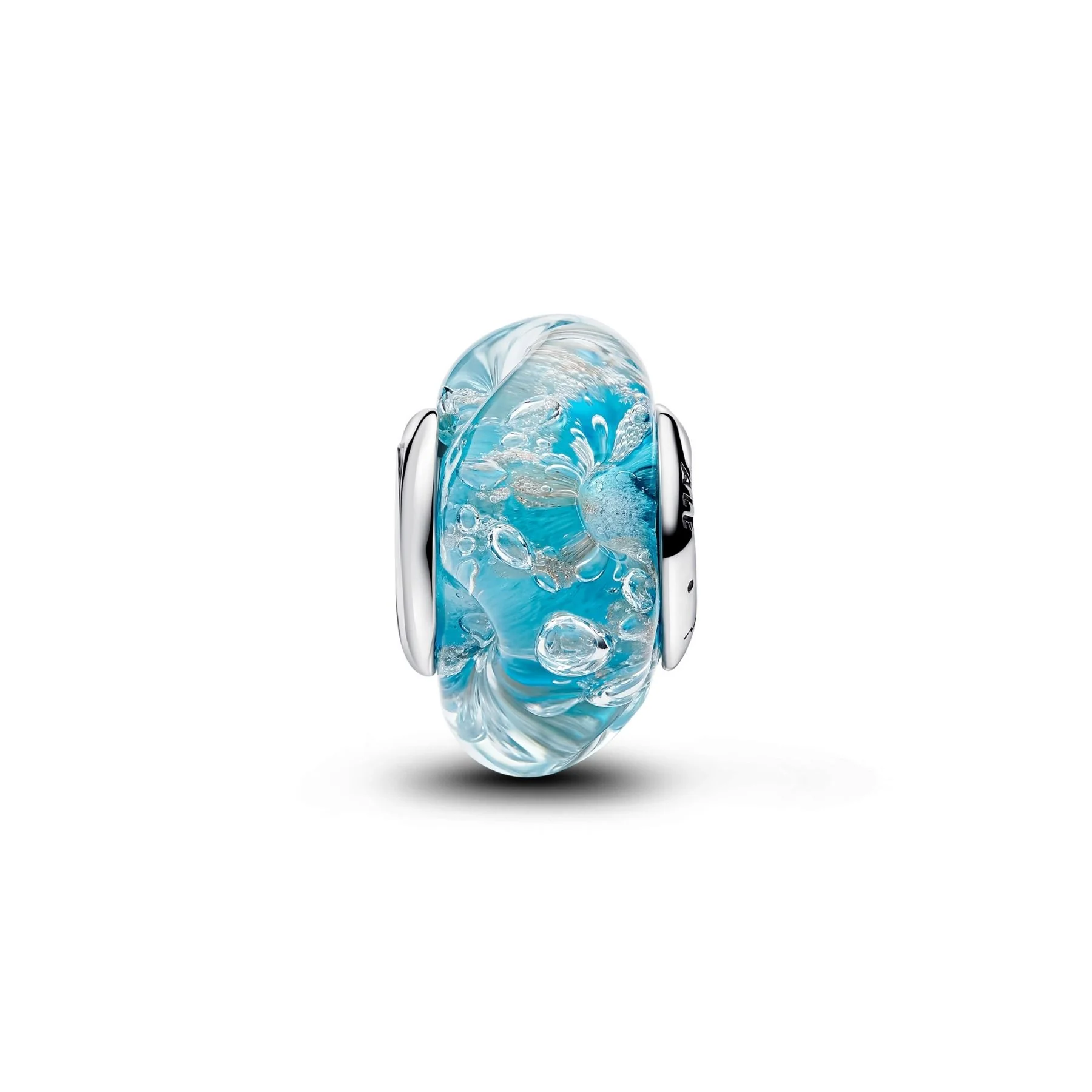Pandora Moments Turquoise Murano Glass & Glitter hela, hopeaa, 794701C01 - Image 2