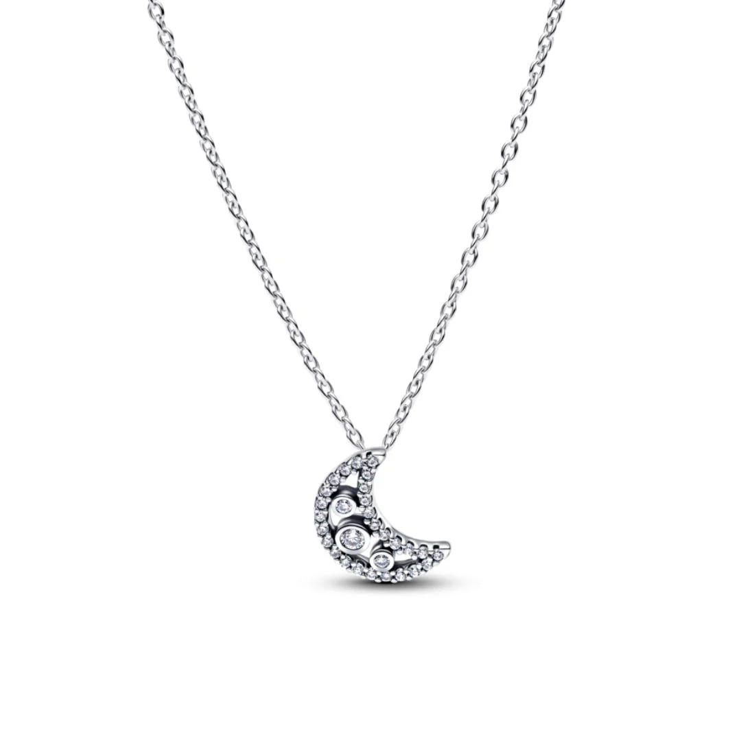 Pandora Timeless Crescent Moon kaulakoru, hopea, 394259C01-50