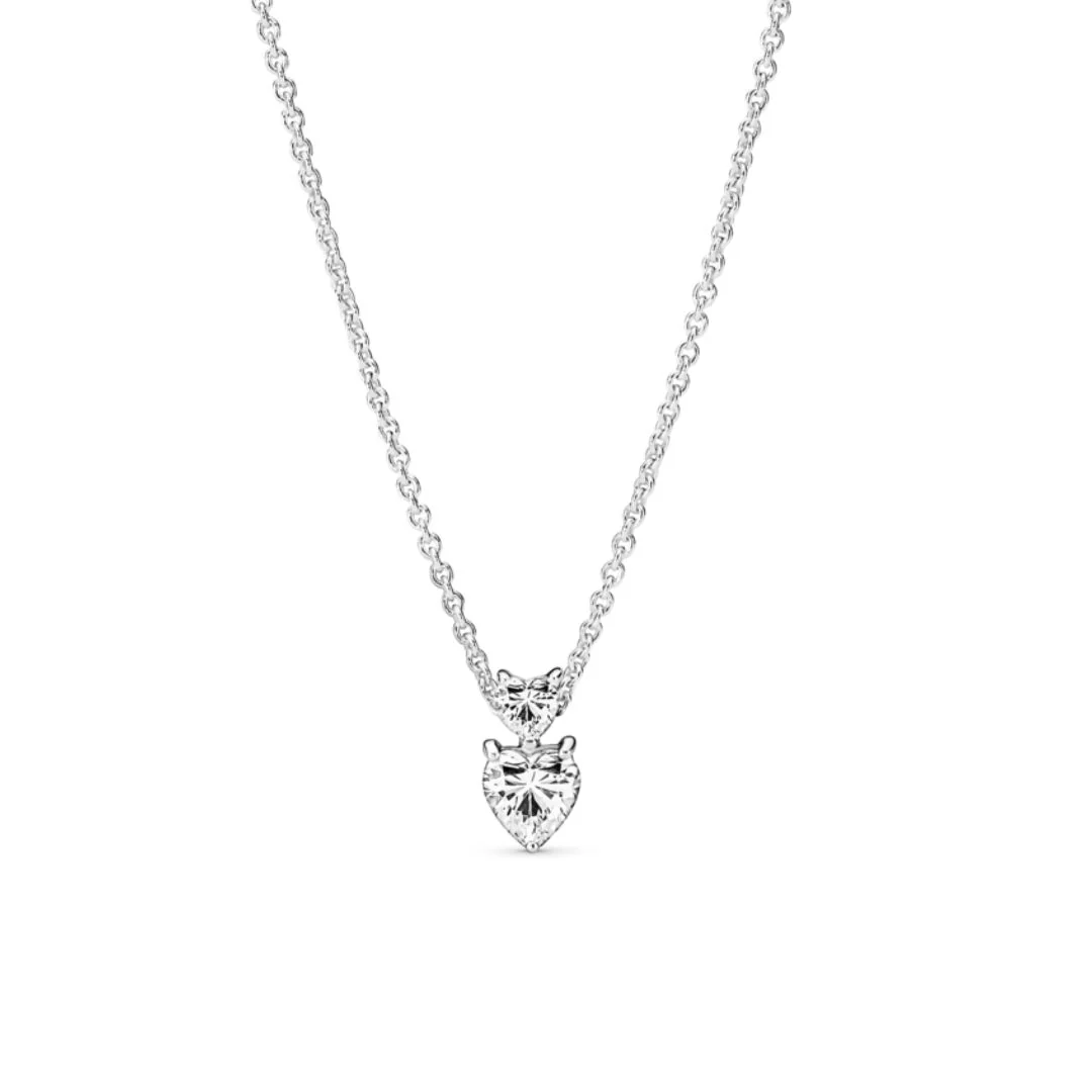 Pandora Timeless Double Heart kaulakoru, hopea, 391229C01-45