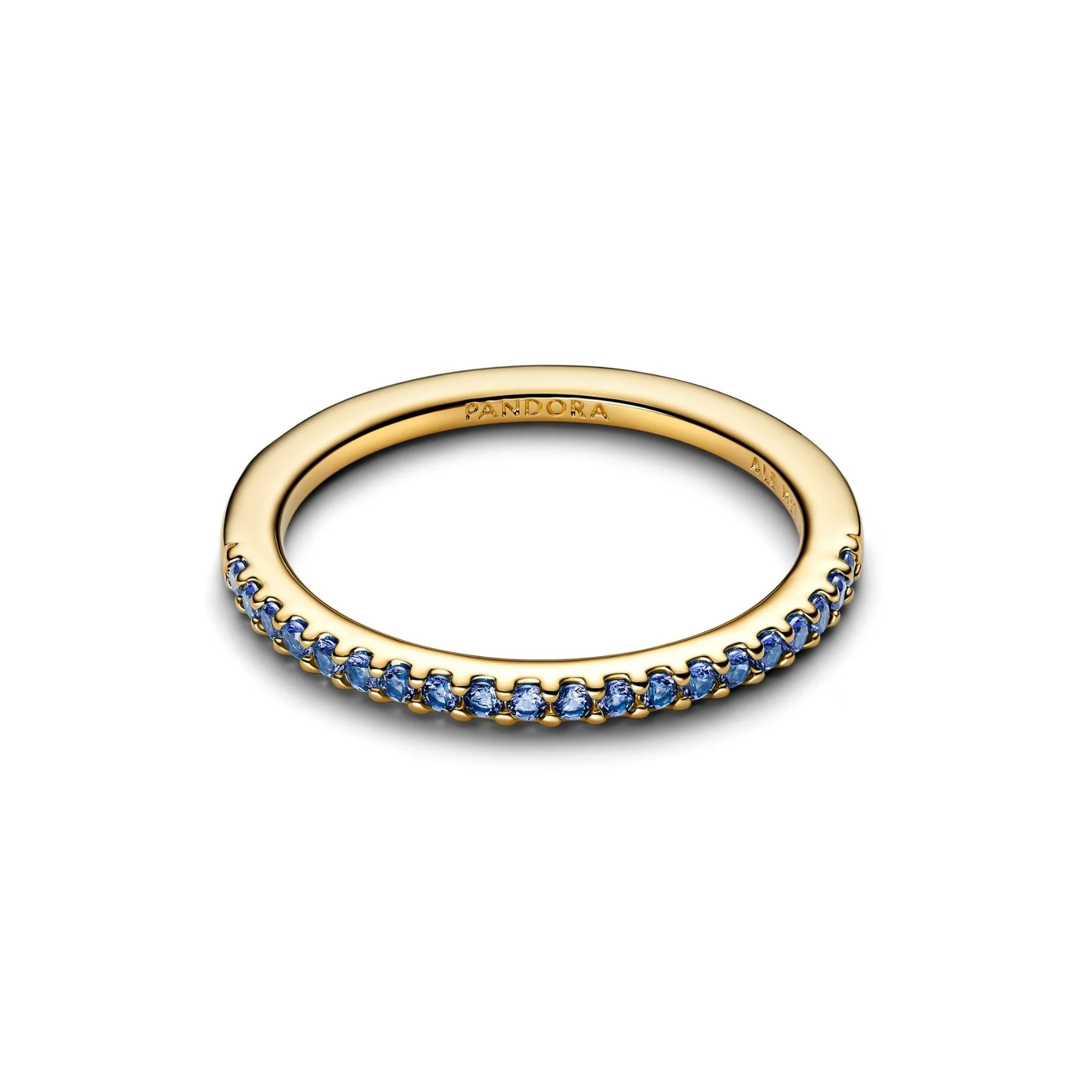 Pandora Timeless Sparkling Blue Half-Eternity Band sormus, keltakullattu, 162999C0 - Image 2