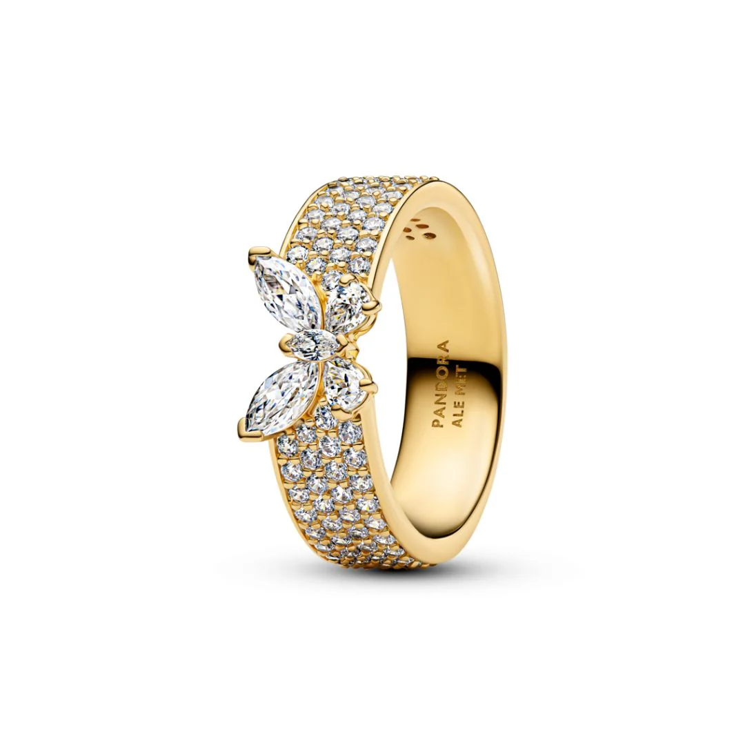 Pandora Timeless Sparkling Butterfly Bold sormus, keltakullattu, 164270C01