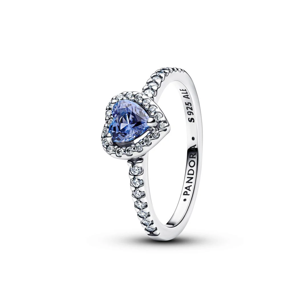 Pandora Timeless Sparkling Elevated Heart sormus, hopea, 198421C05