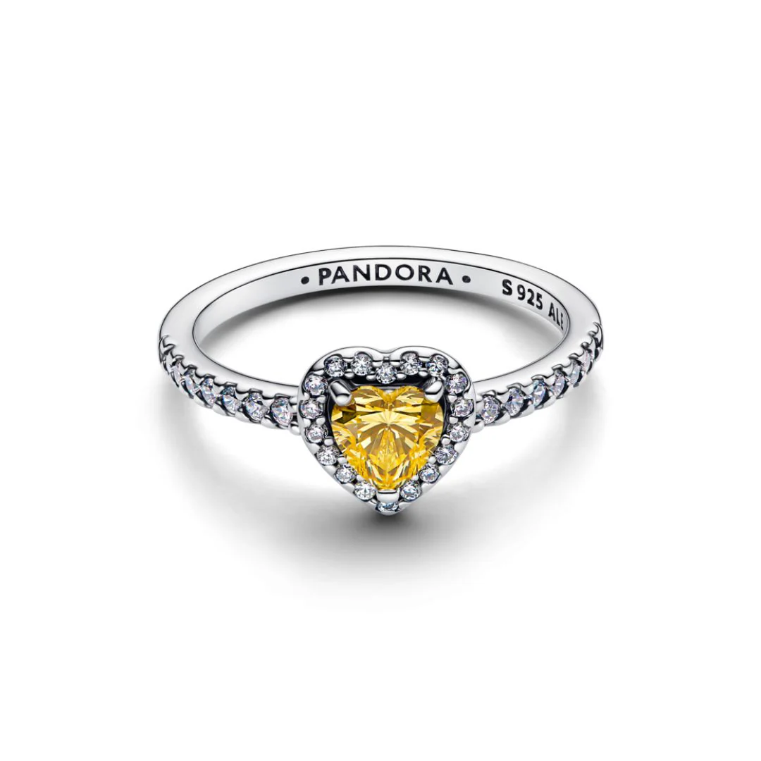 Pandora Timeless Sparkling Elevated Heart sormus, hopea, 198421C06 - Image 2