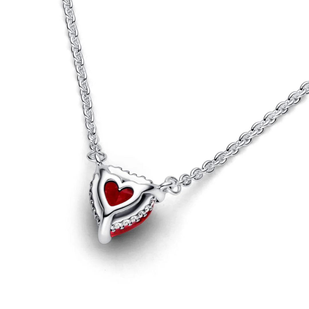 Pandora Timeless Sparkling Heart Halo kaulakoru, hopea, 392542C01-45 - Image 4