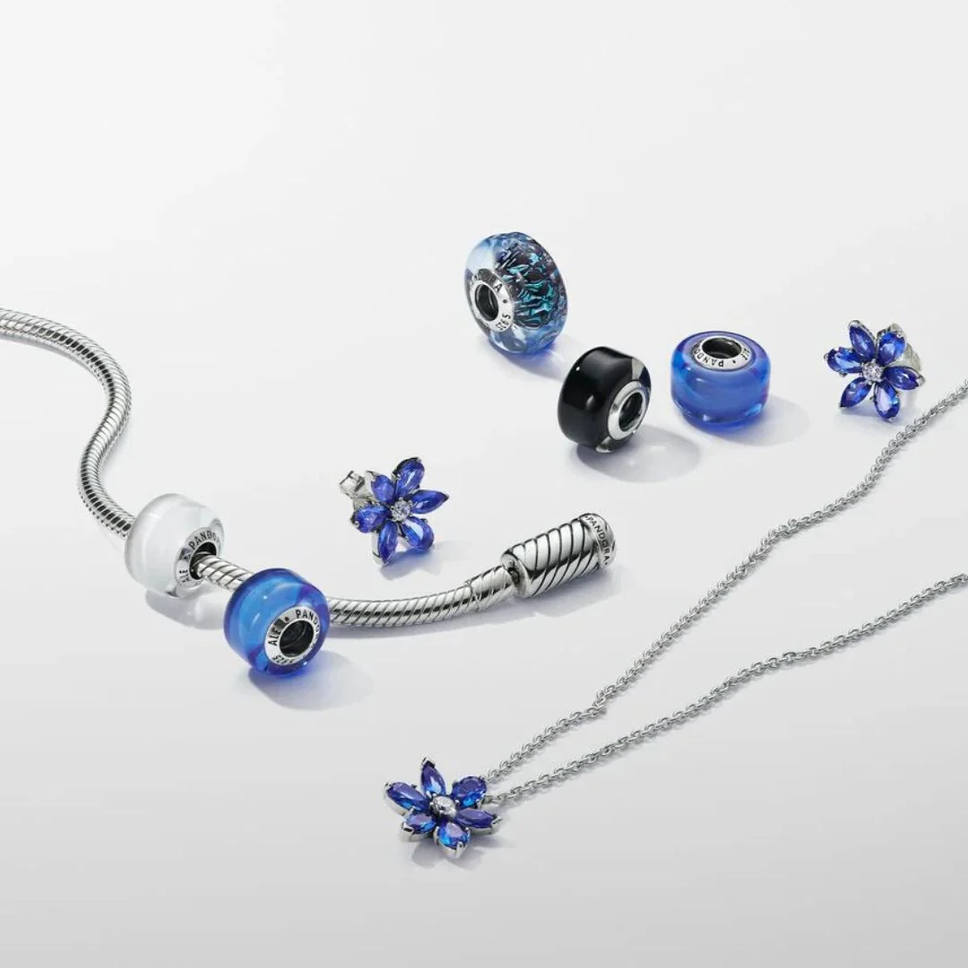 Pandora Timeless Sparkling Herbarium Cluster tappikorvakorut, hopea, 292407C01 - Image 5