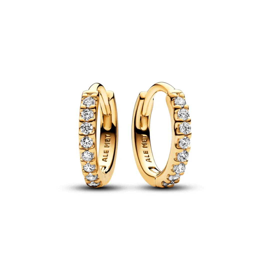 Pandora Timeless Sparkling Huggie rengaskorvakorut, keltakullattu, 263015C01