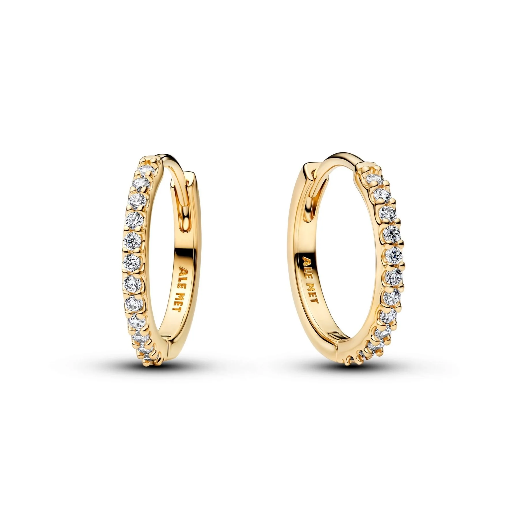 Pandora Timeless Sparkling Mini Hoop rengaskorvakorut, keltakullattu, 264649C01
