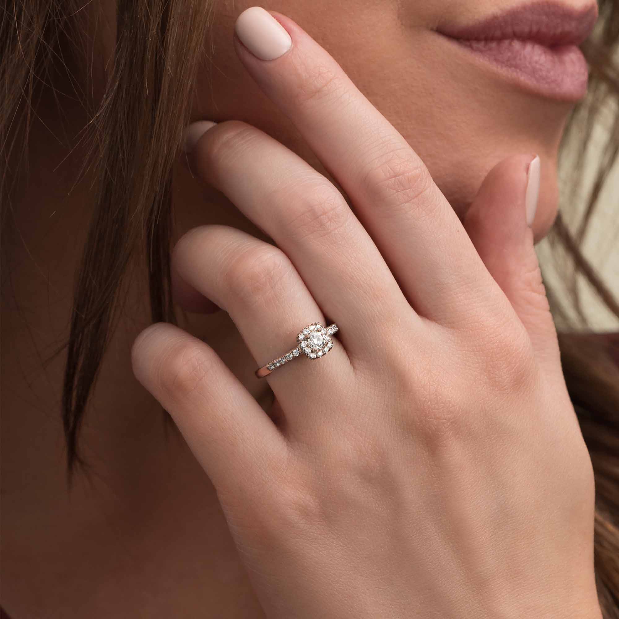 Silván Rosalie timanttisormus 0,47ct, rosekultaa, Silván vihkisormukset - Image 2