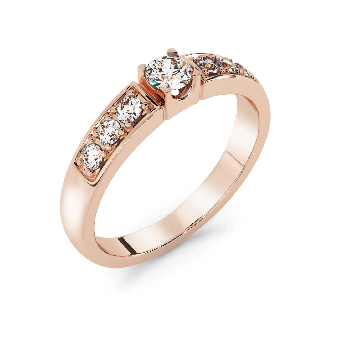 Silván Ariel timanttisormus 0,14ct, rosekultaa, Silván vihkisormukset - Image 2
