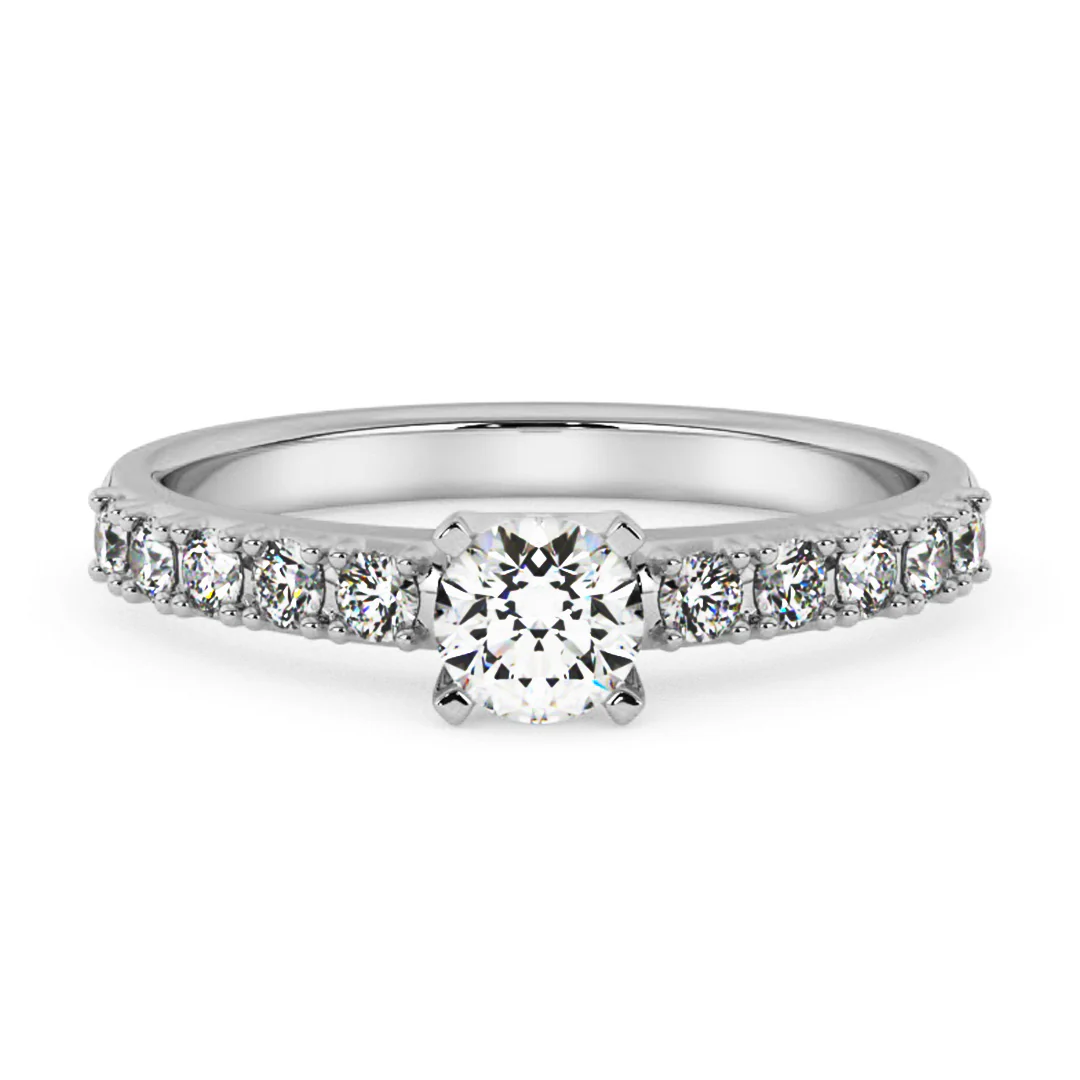 Silván Charlotte timanttisormus 0,40ct, valkokultaa, Silván vihkisormukset