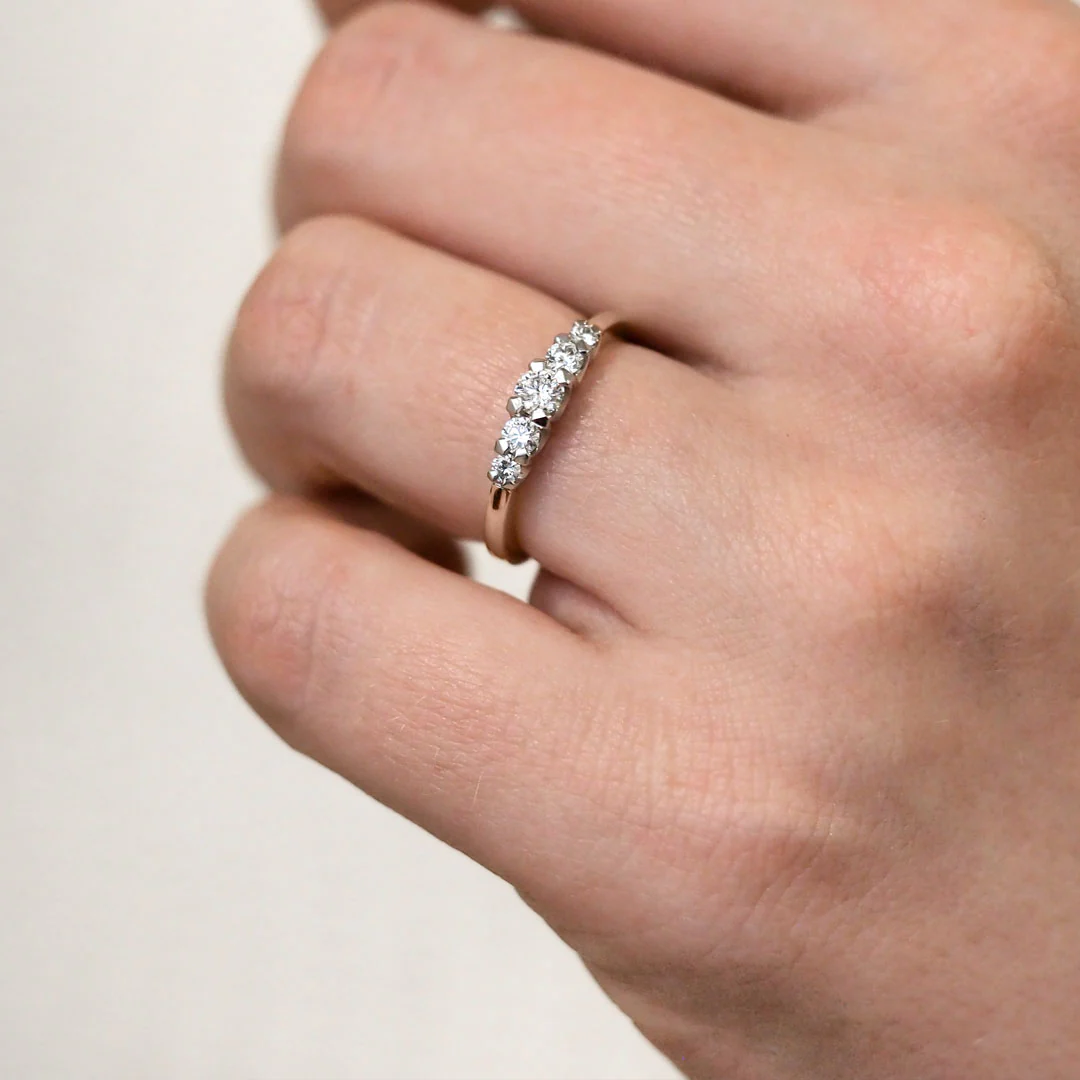Silván Charlotte timanttisormus 0,42ct, valko- ja rosekultaa, Silván vihkisormukset - Image 3