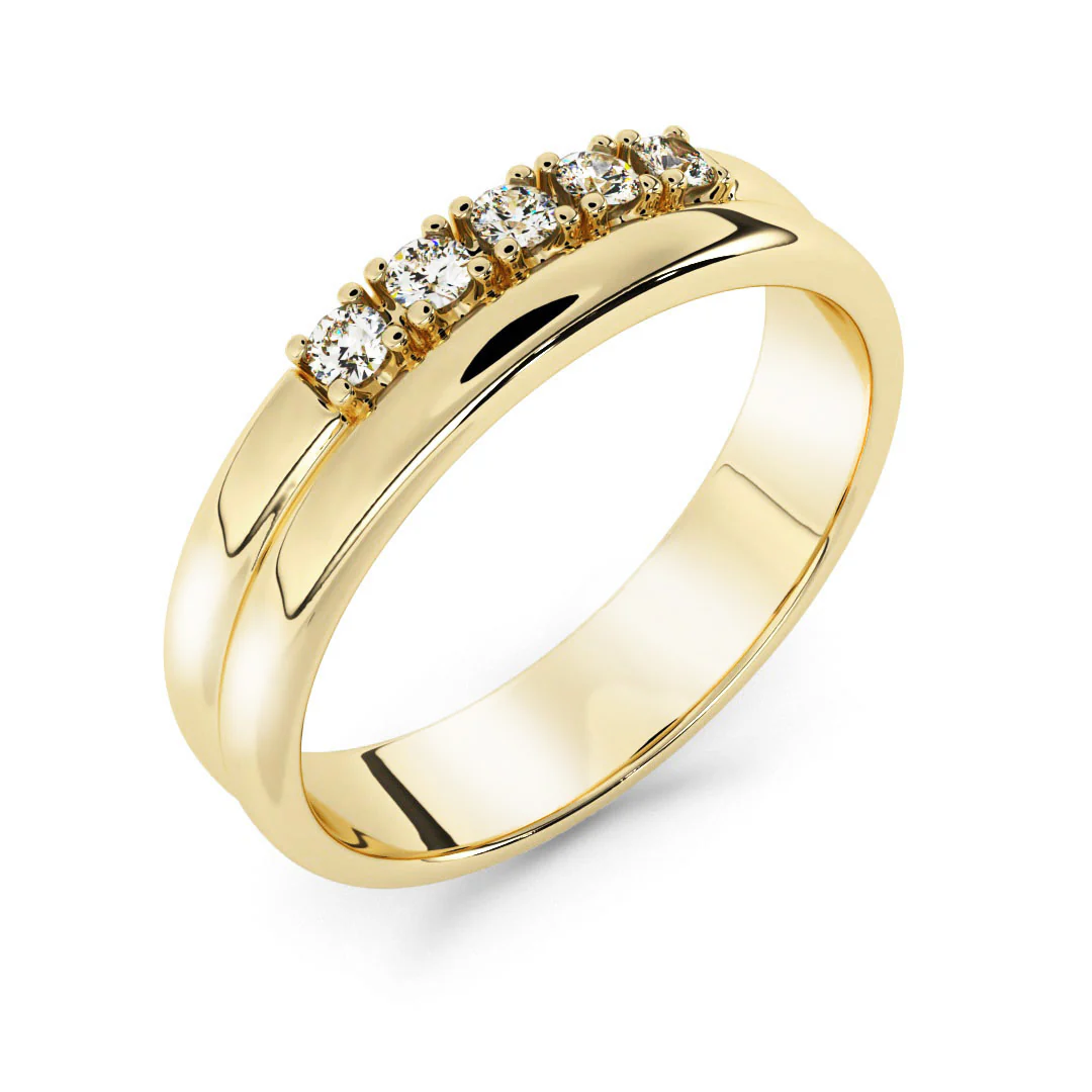Silván Daria timanttisormus 0,05ct, keltakultaa, Silván vihkisormukset - Image 2