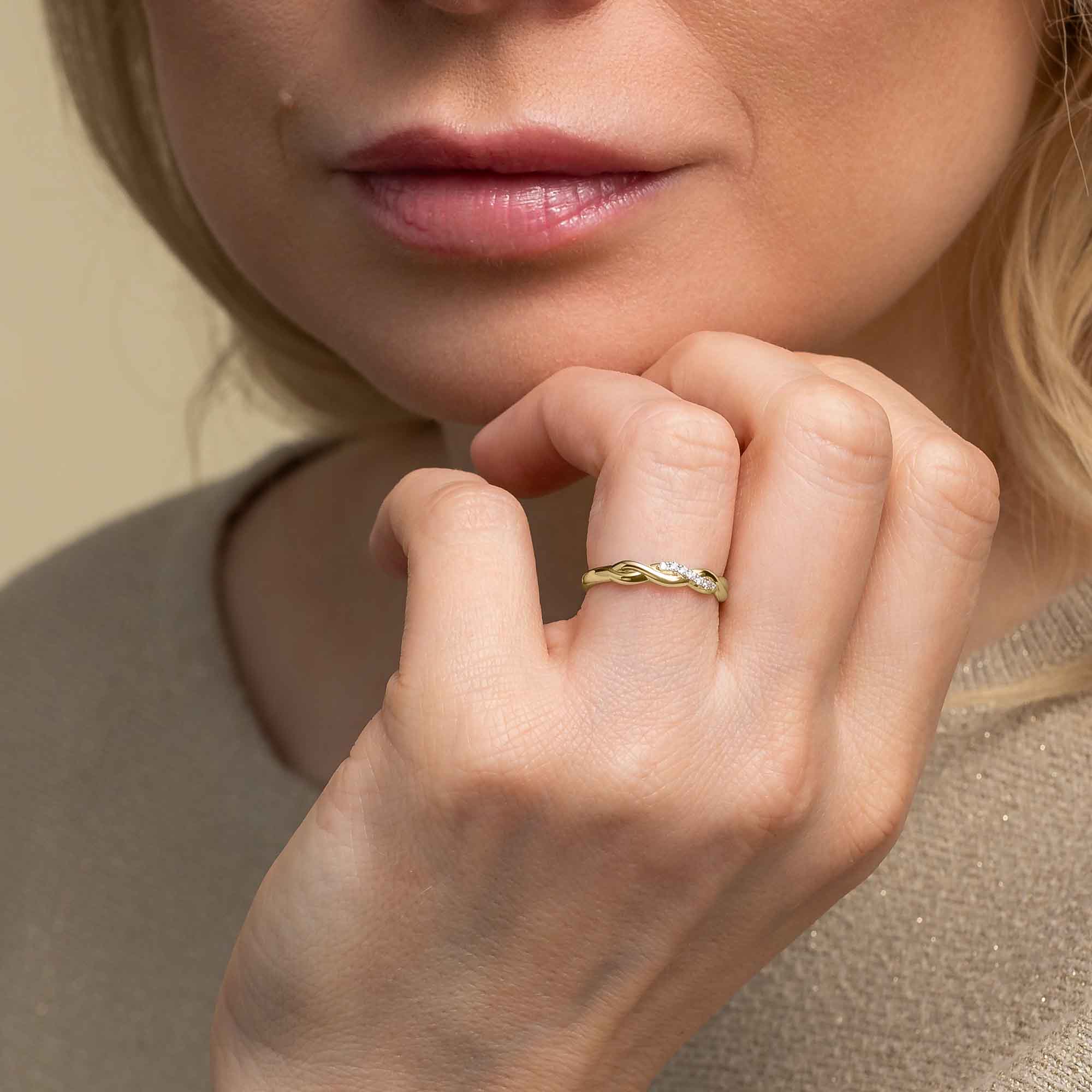 Silván Henrietta timanttisormus 0,05ct, keltakultaa, Silván vihkisormukset - Image 3