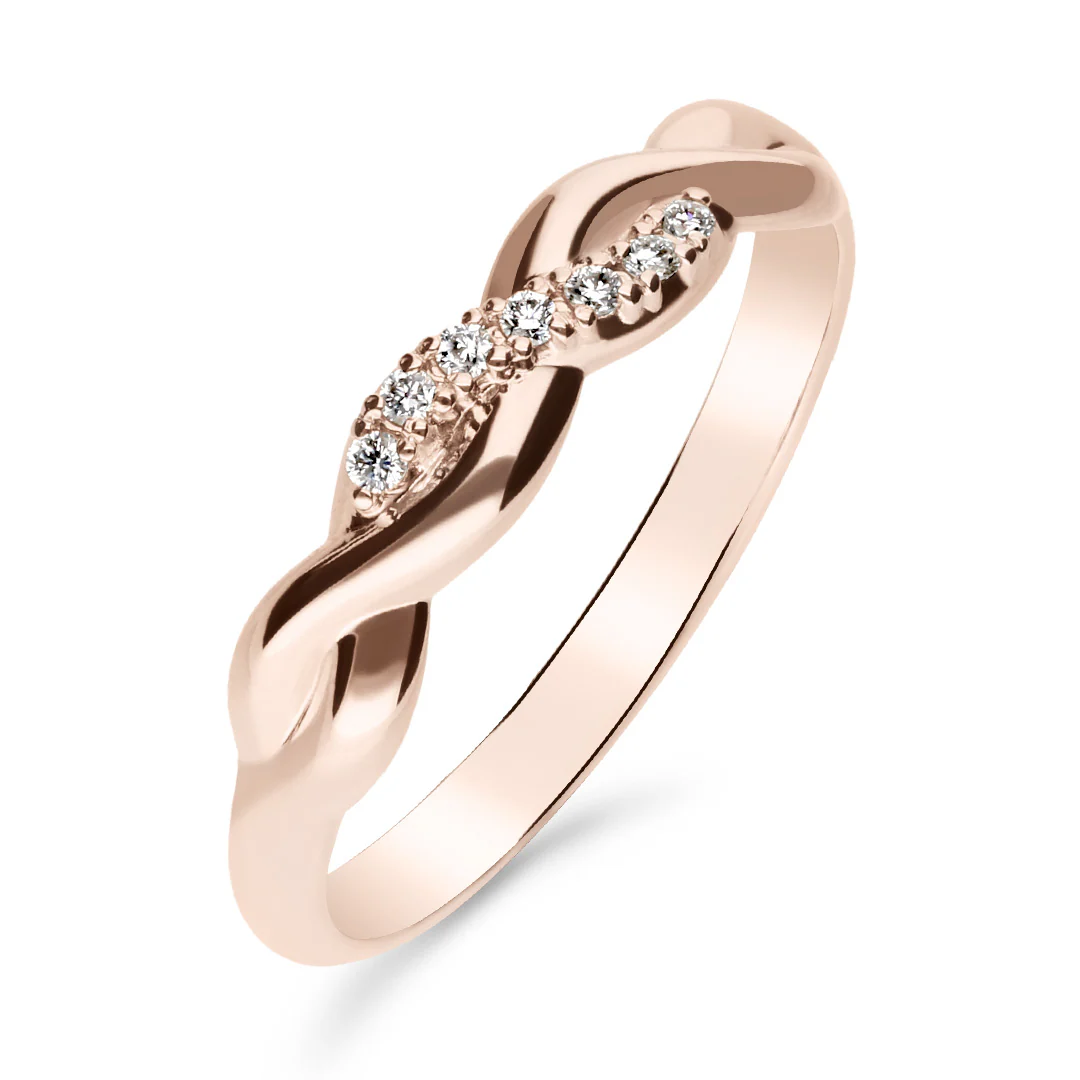 Silván Henrietta timanttisormus 0,05ct, rosekultaa, Silván vihkisormukset - Image 2