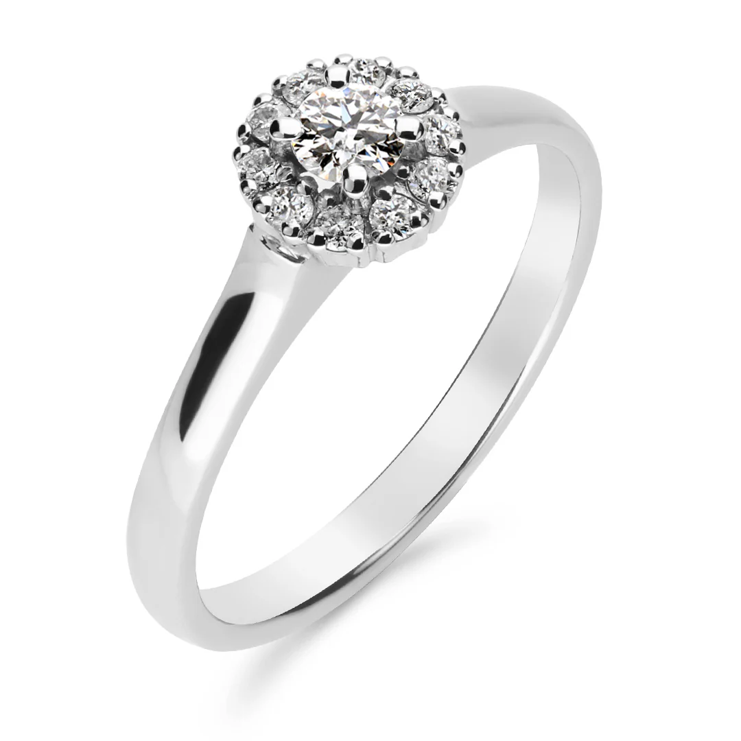 Silván Lauriel halosormus 0,23ct, valkokultaa, Silván vihkisormukset - Image 2