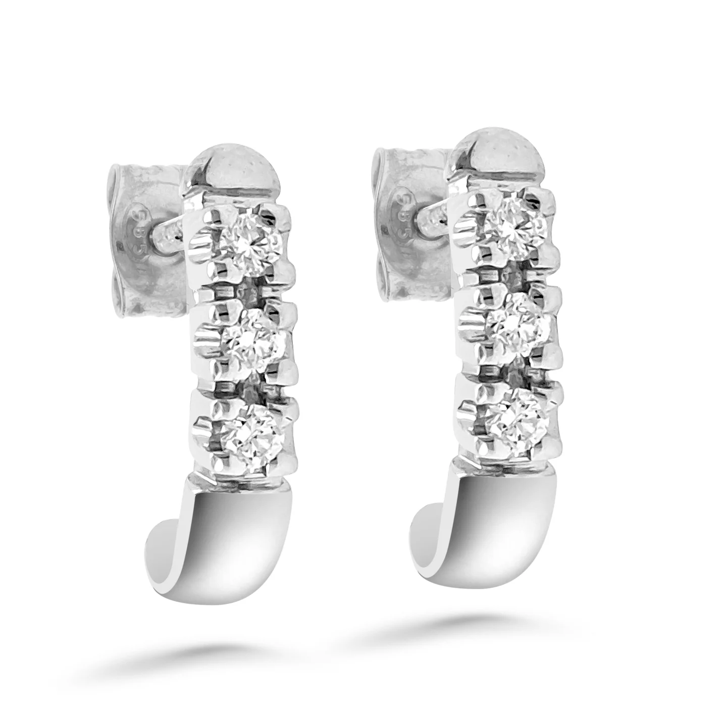 Silván Majlis timanttikorvakorut 0,12ct, valkokultaa, Silván timanttikorut