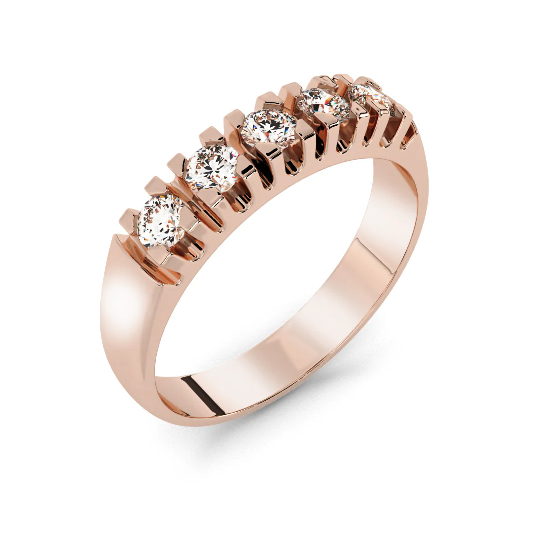 Silván Majlis timanttisormus 0,25ct, rosekultaa, Silván vihkisormukset - Image 2