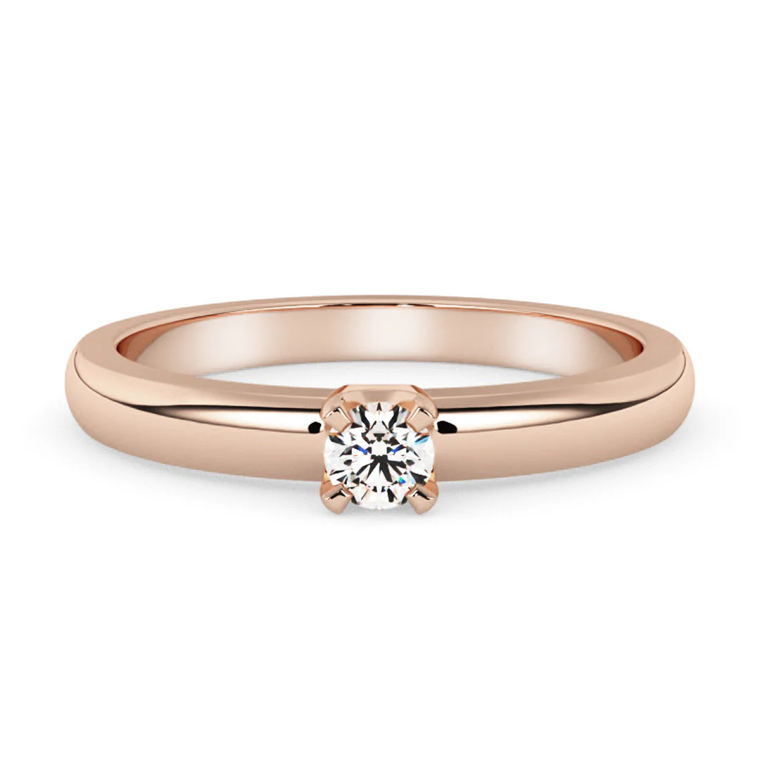 Silván Marie timanttisormus 0,05ct, rosekultaa, Silván vihkisormukset