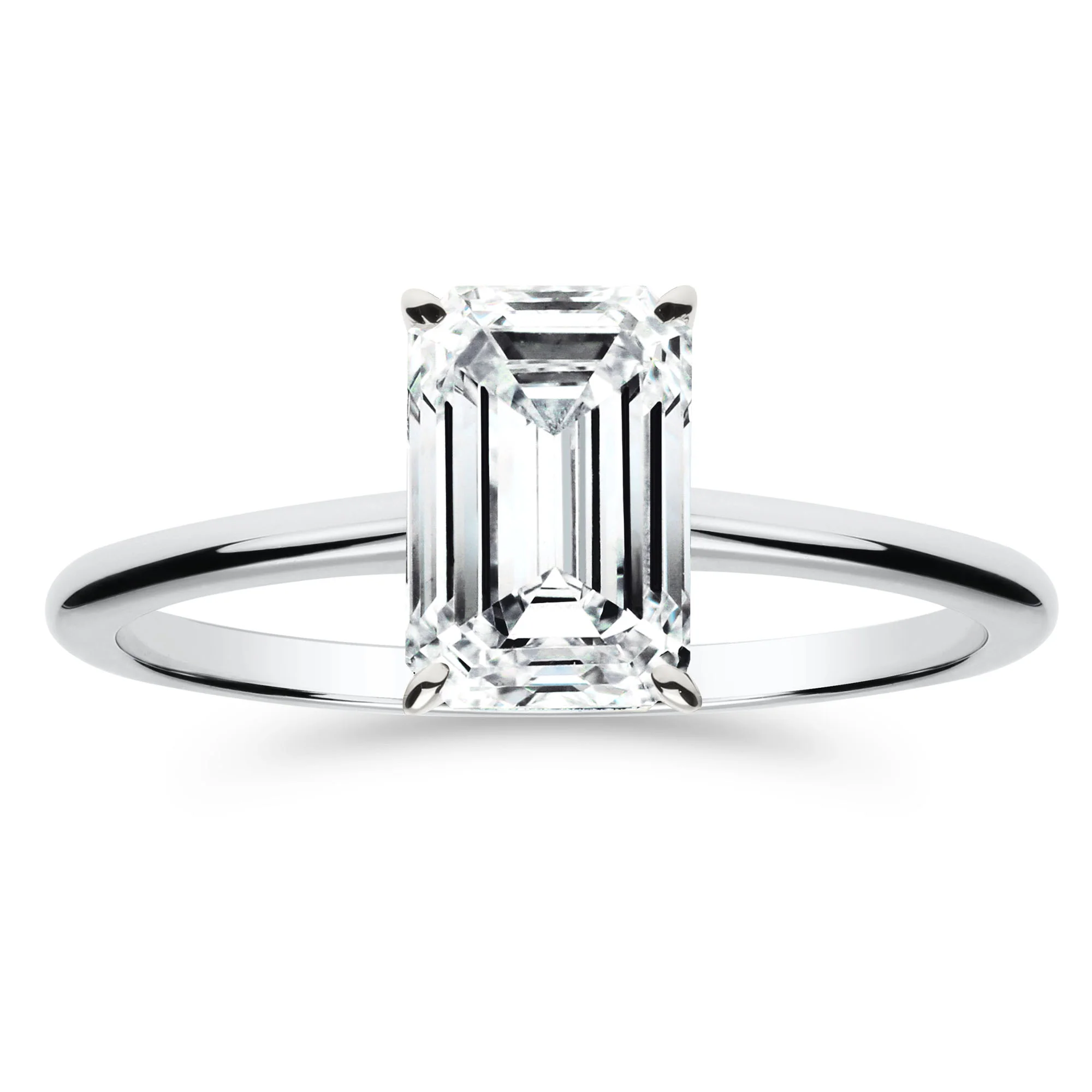 Silván Solitaire Emerald timanttisormus 1,50ct, valkokultaa, Silván vihkisormukset