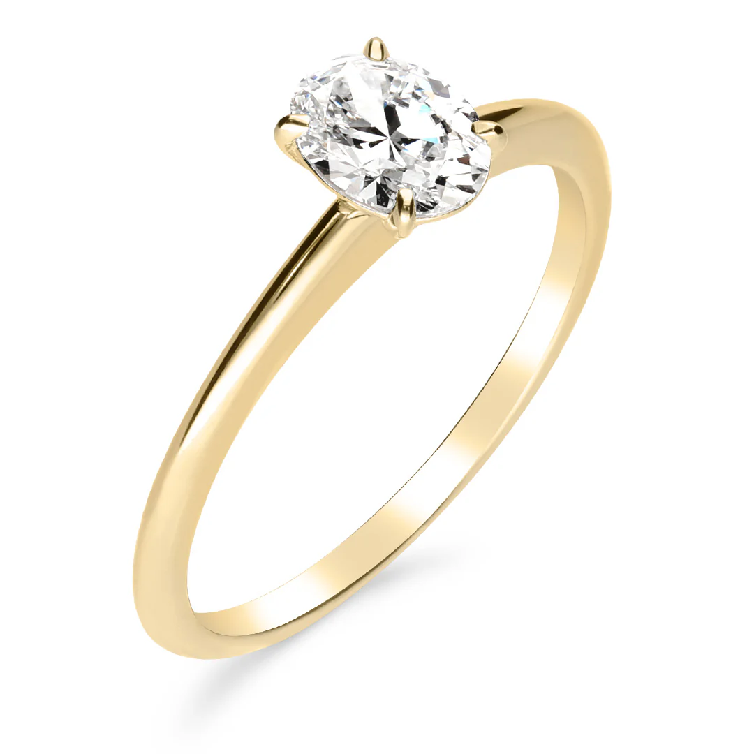 Silván Solitaire Ovaali timanttisormus 0,50ct, keltakultaa, Silván vihkisormukset - Image 2