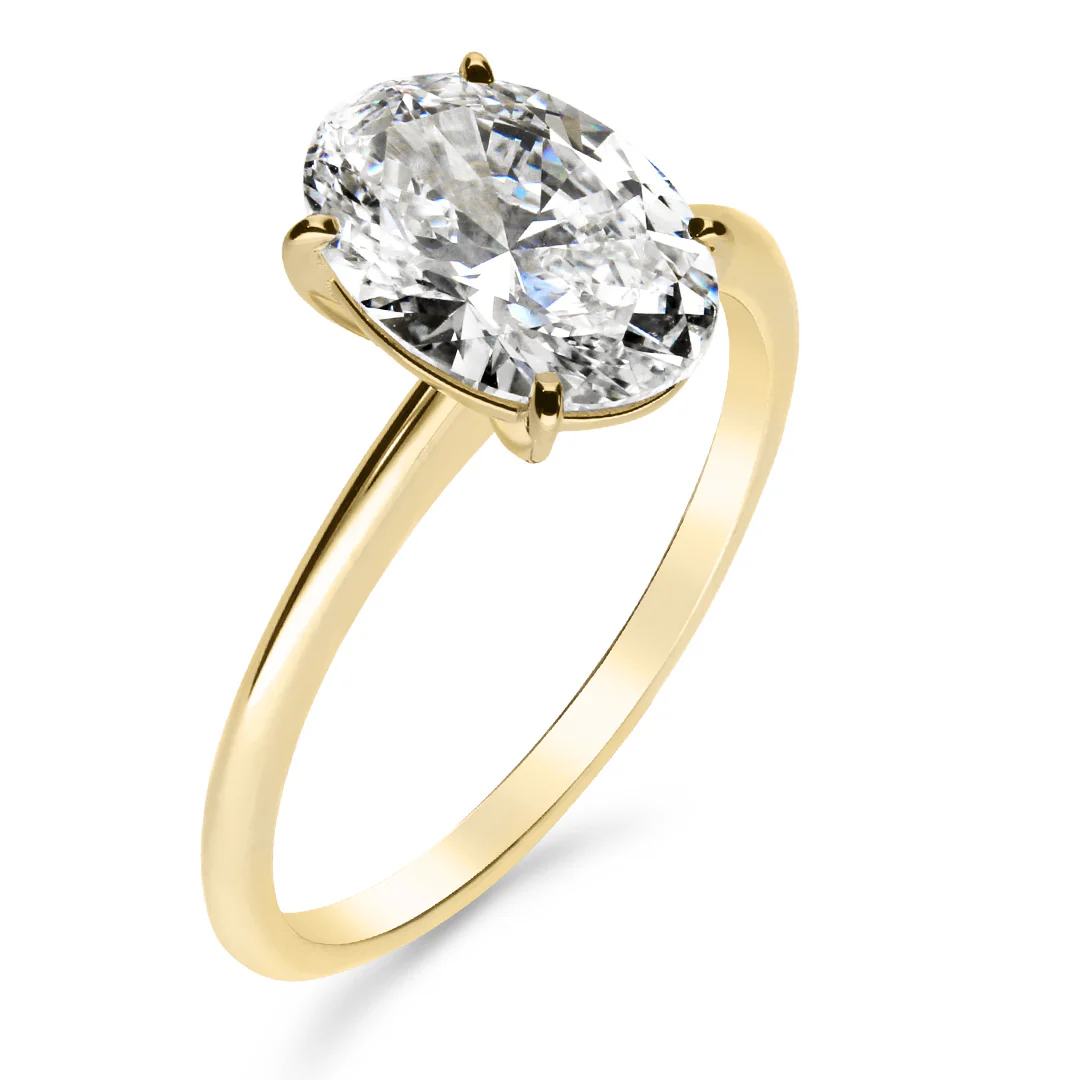 Silván Solitaire Ovaali timanttisormus 2,00ct, keltakultaa, Silván vihkisormukset - Image 2