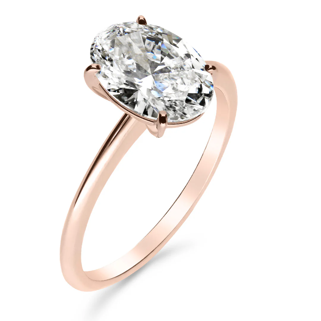 Silván Solitaire Ovaali timanttisormus 2,00ct, rosekultaa, Silván vihkisormukset - Image 2