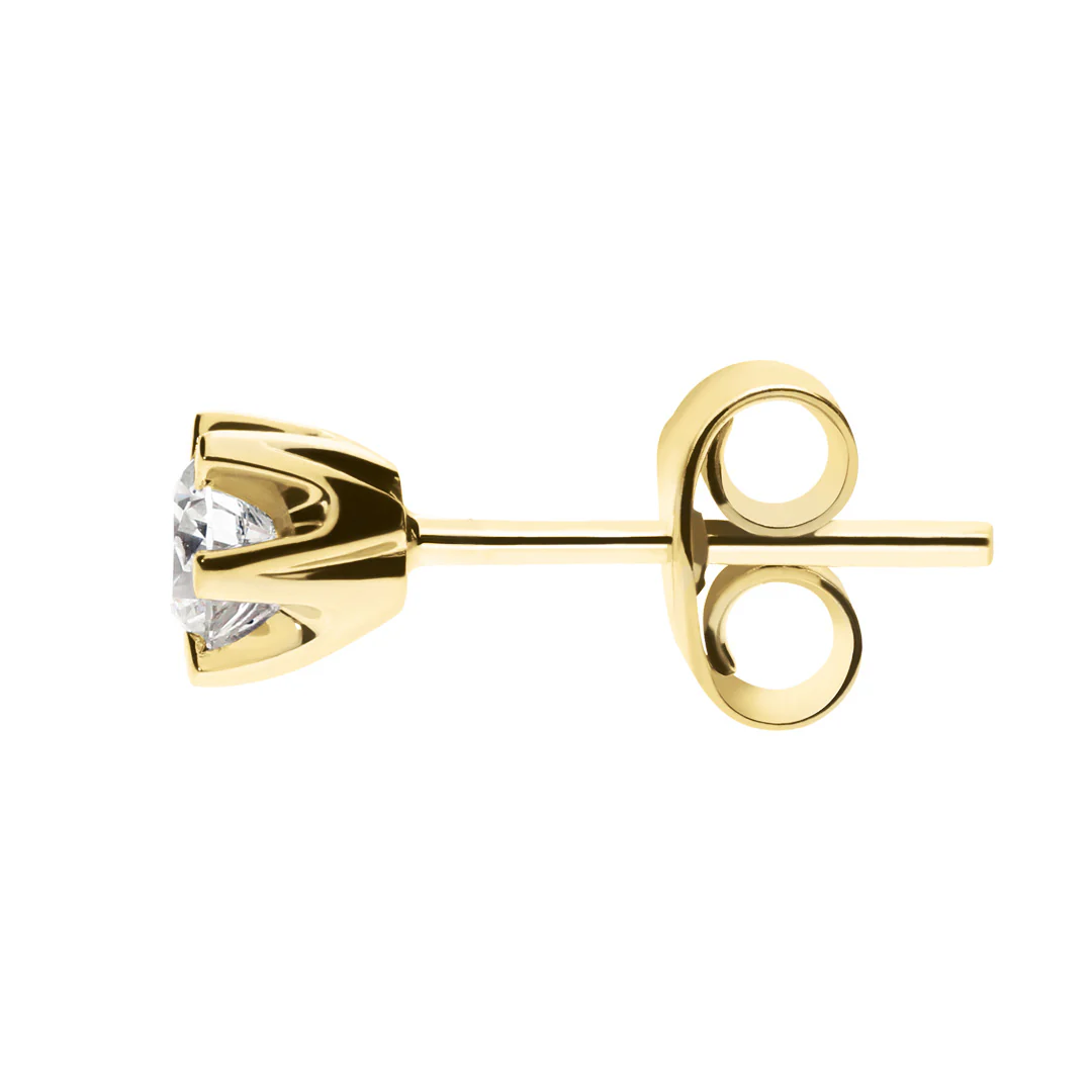 Silván Solitaire timanttikorvakorut 0,30ct, keltakultaa, Silván timanttikorut - Image 2